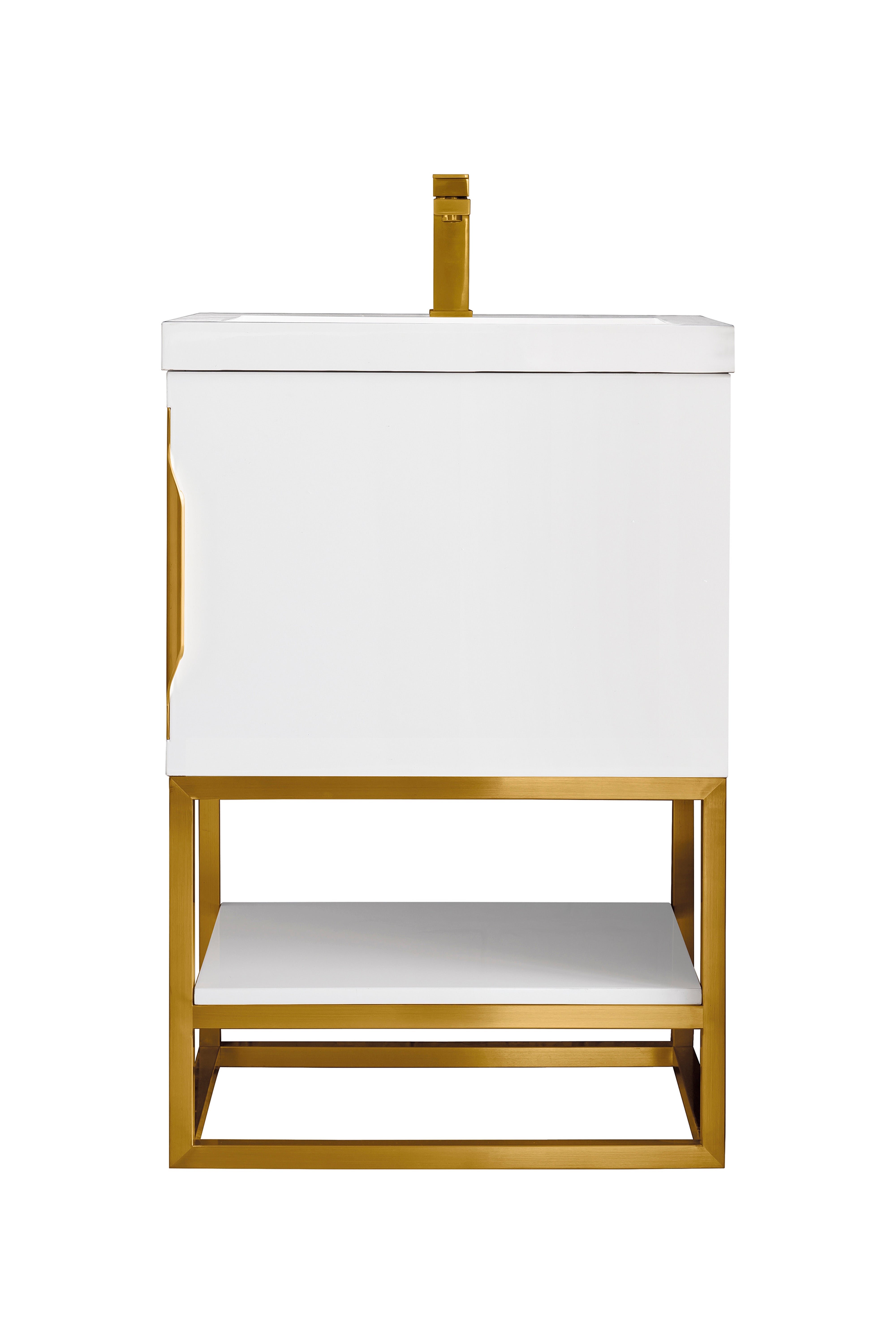James Martin Columbia 24" Freestanding Single Vanity with Mineral Composite Stone Countertop