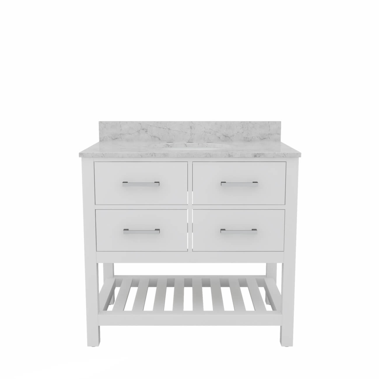 MAIDSTONE Holden 36 Inch Birch and Oak Console Vanity