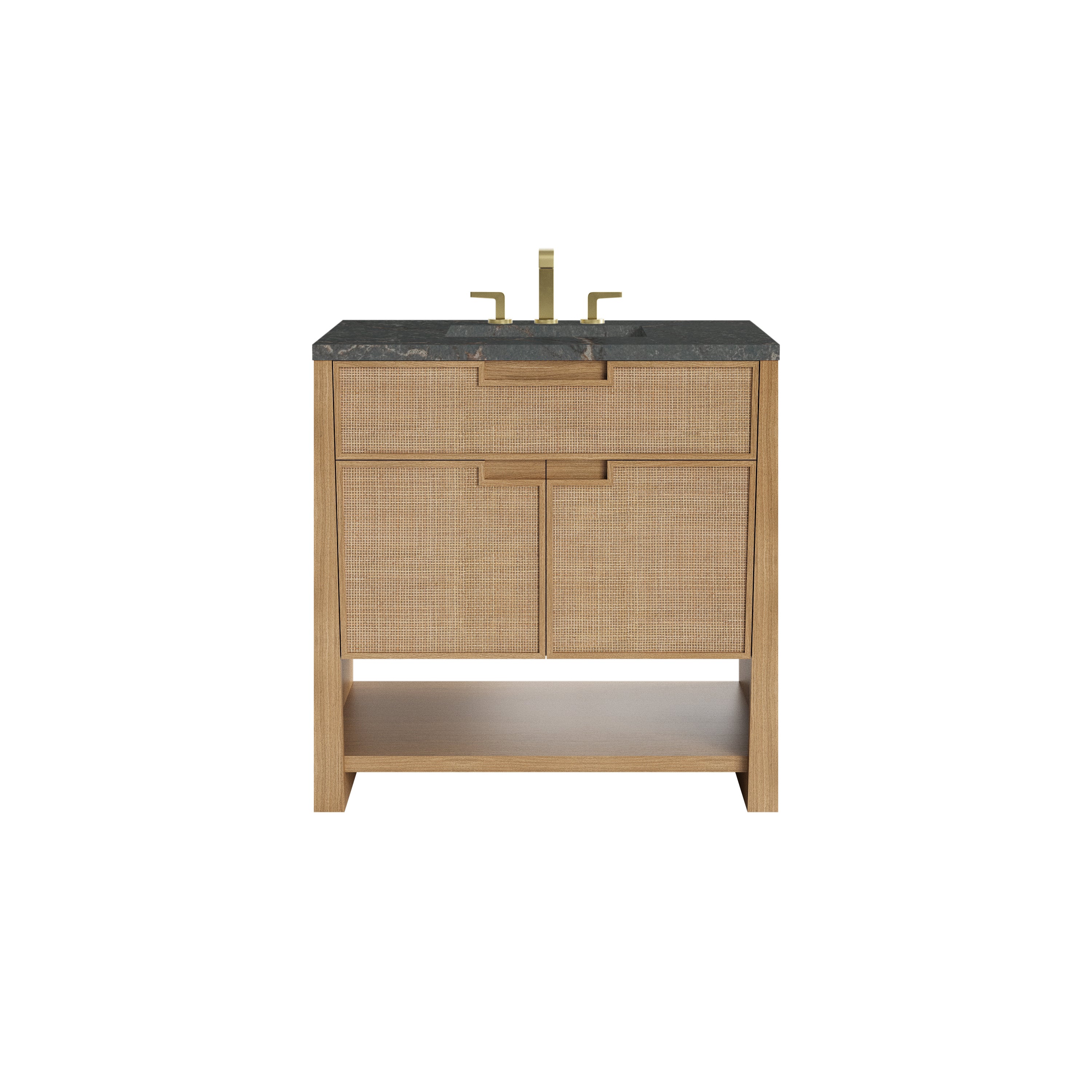 James Martin Solene 36" Single Vanity in Seaside Oak with 3cm Countertop