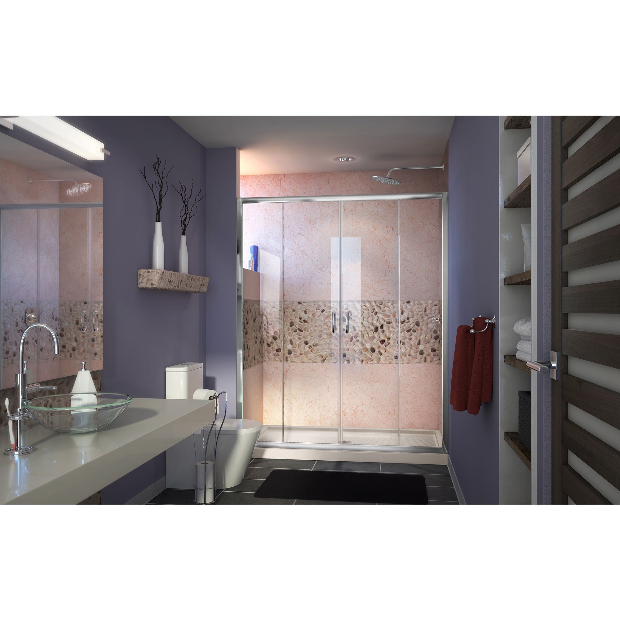 DreamLine Visions 60" W Shower Door and Base