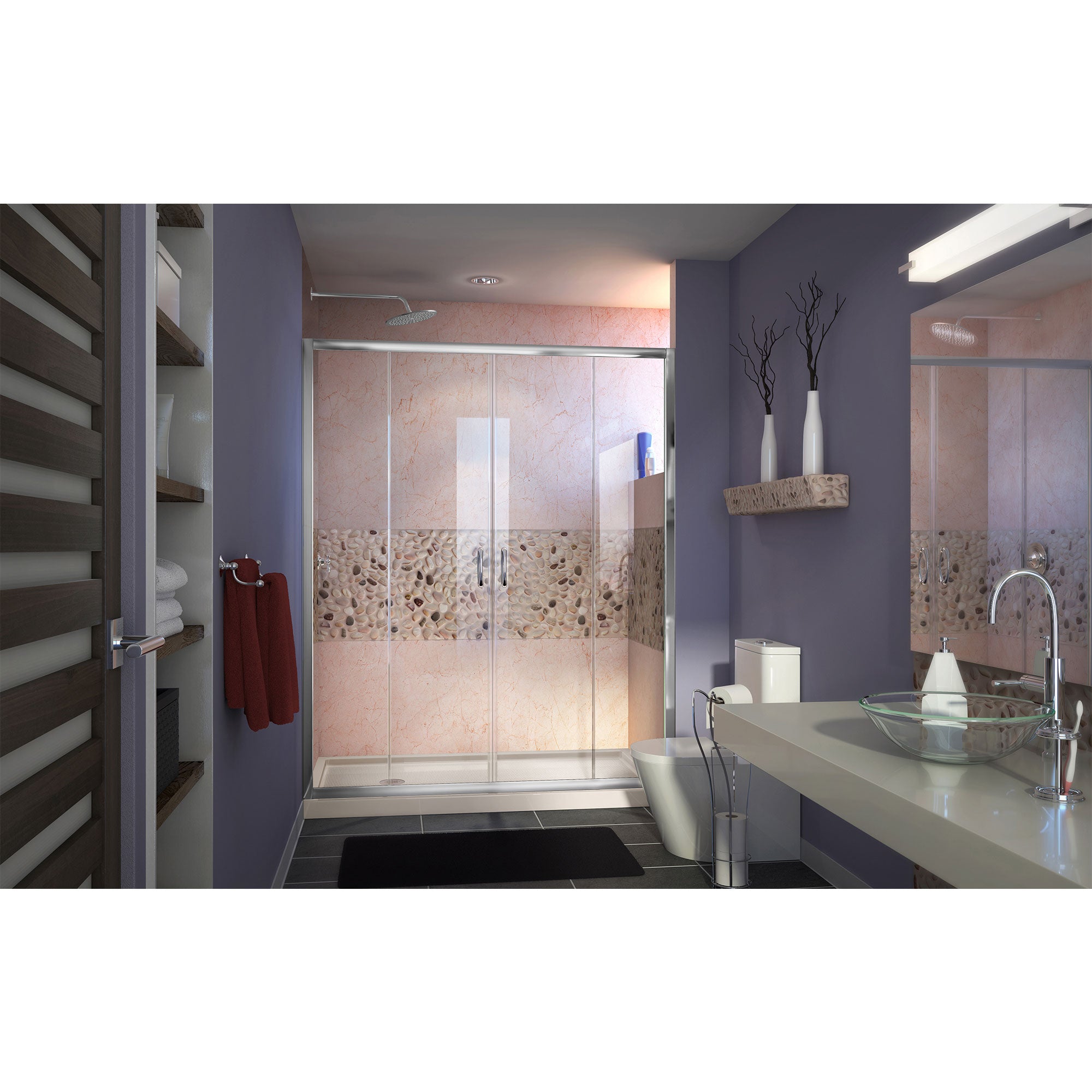 DreamLine Visions 60" W Shower Door and Base