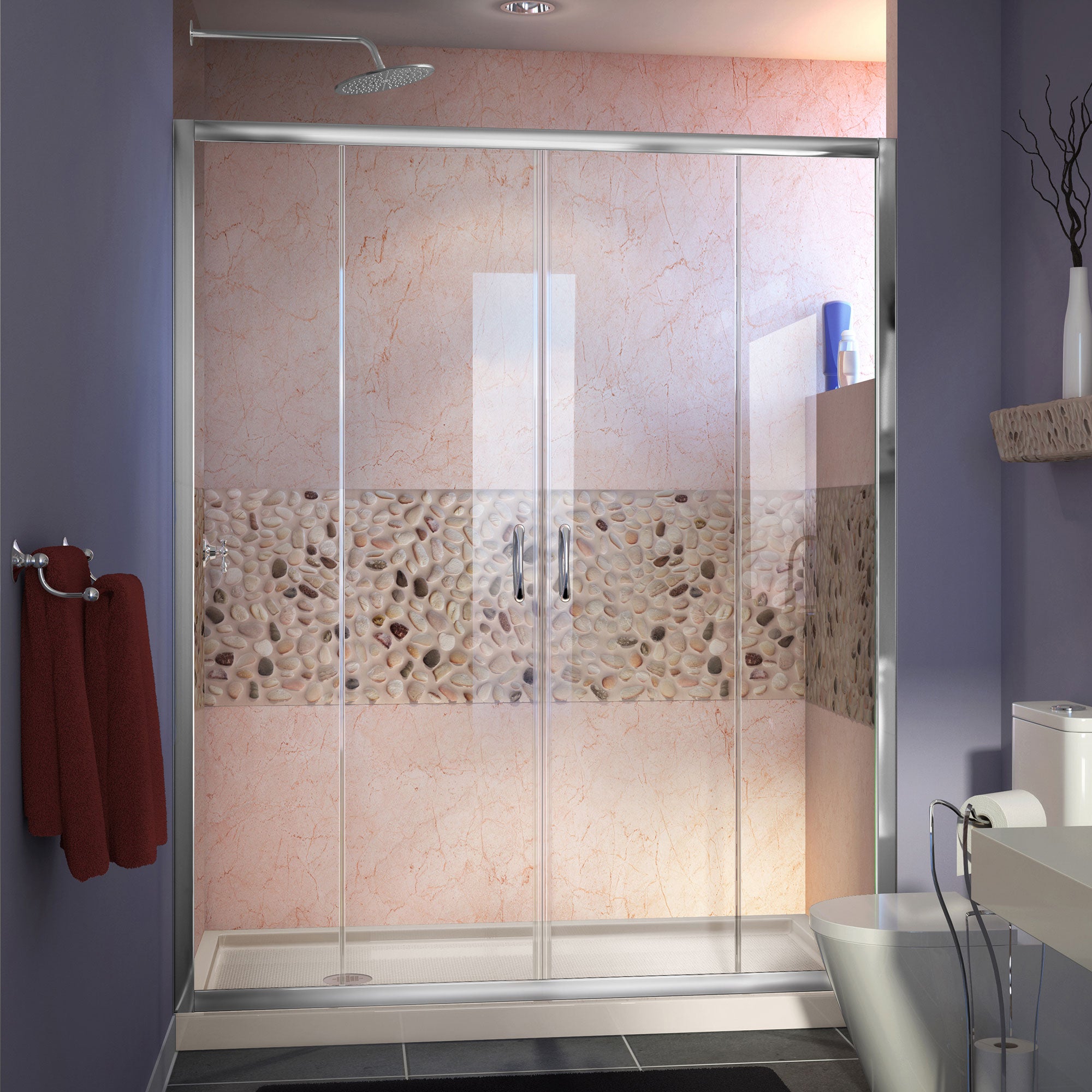DreamLine Visions 60" W Shower Door and Base