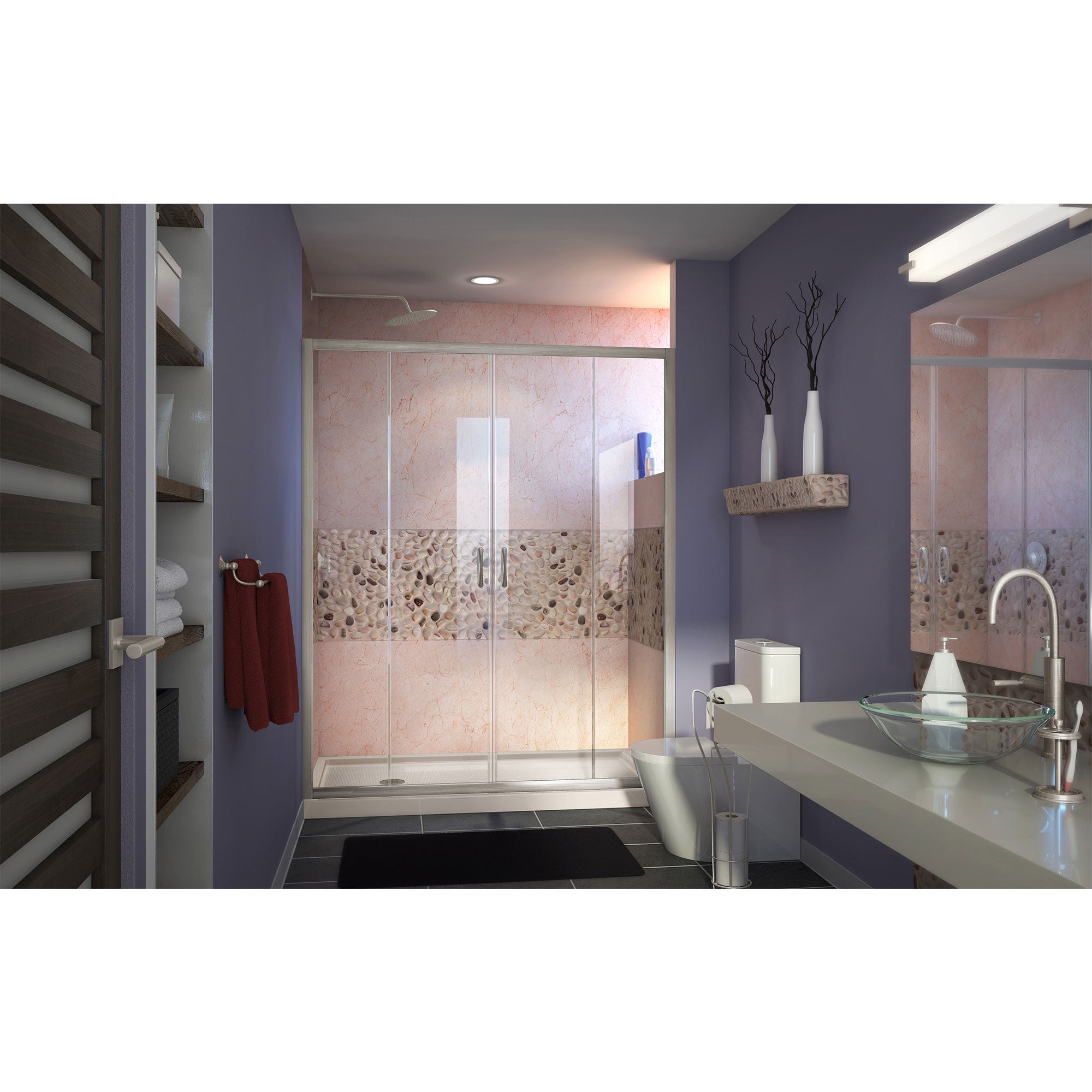 DreamLine Visions 60" W Shower Door and Base
