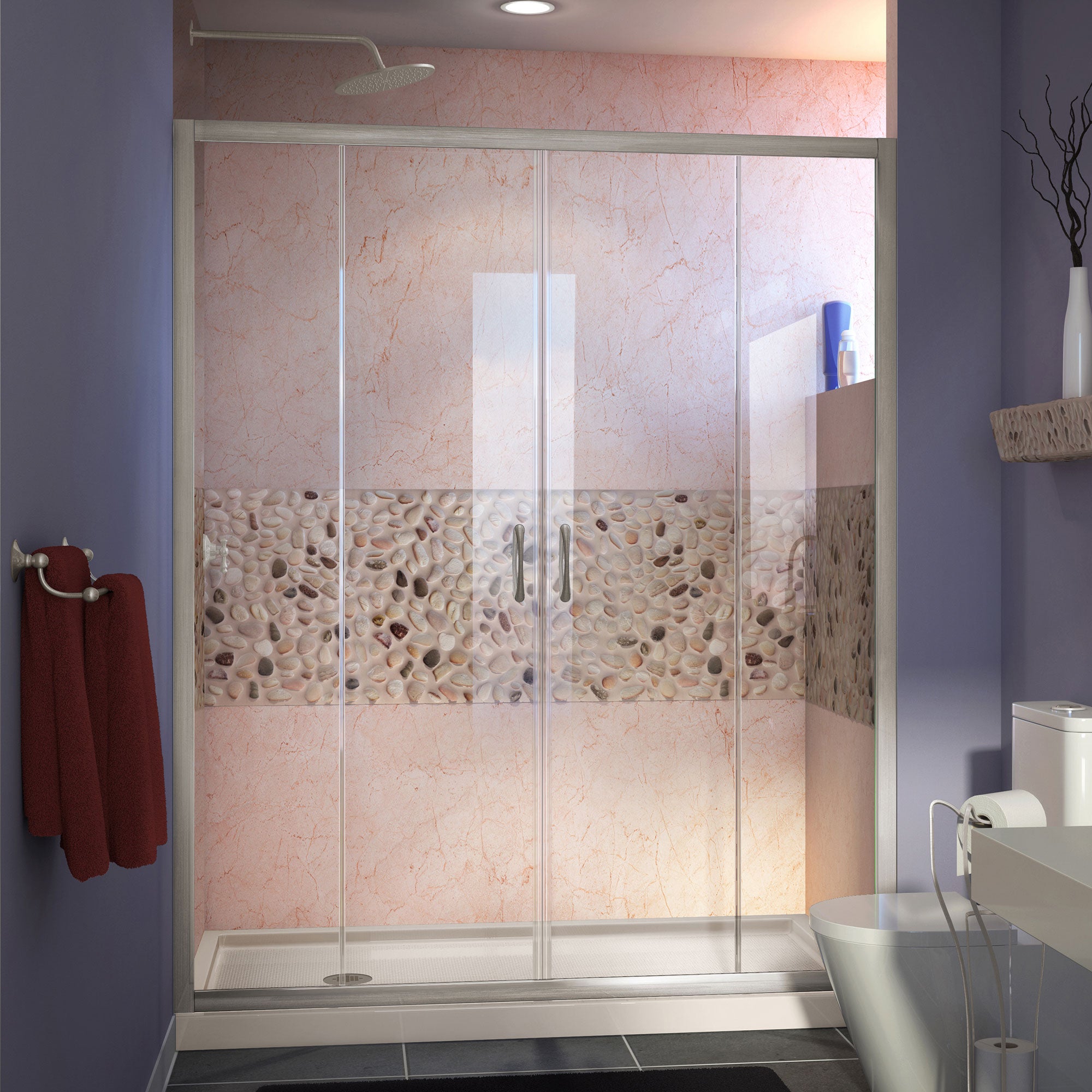 DreamLine Visions 60" W Shower Door and Base
