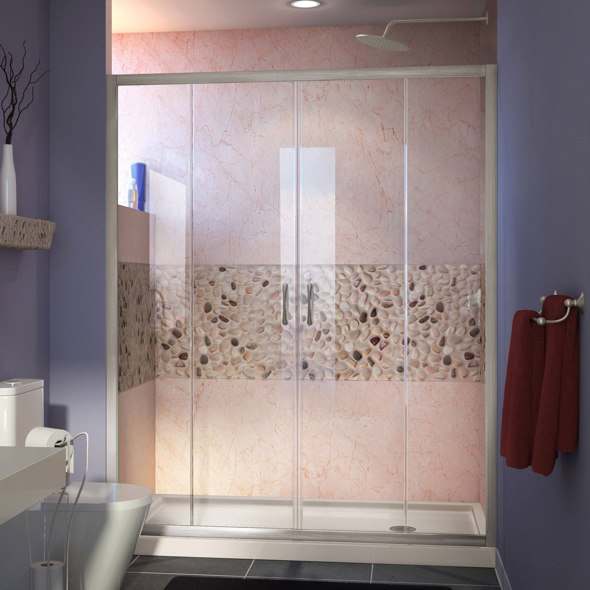 DreamLine Visions 60" W Shower Door and Base