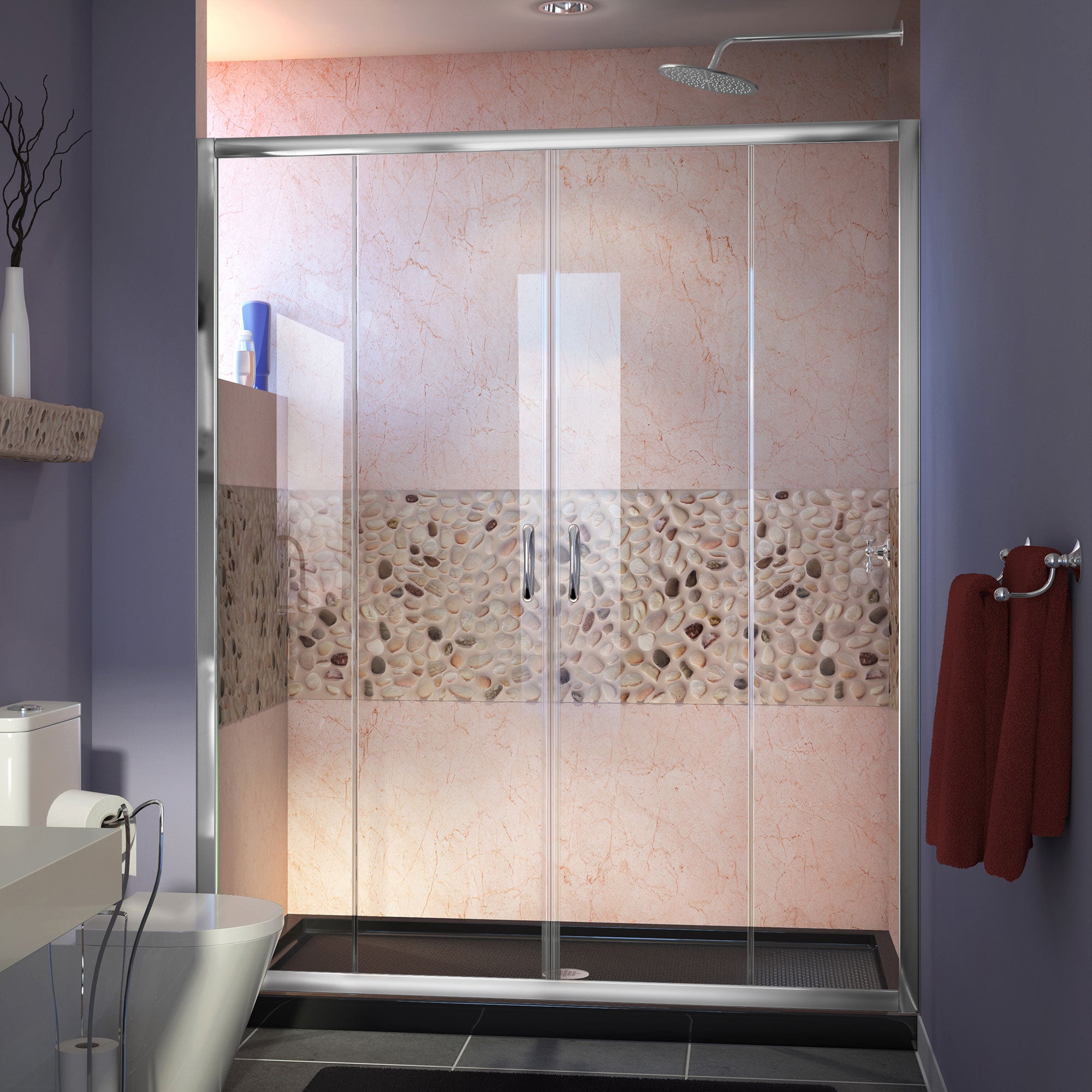 DreamLine Visions 60" W Shower Door and Base