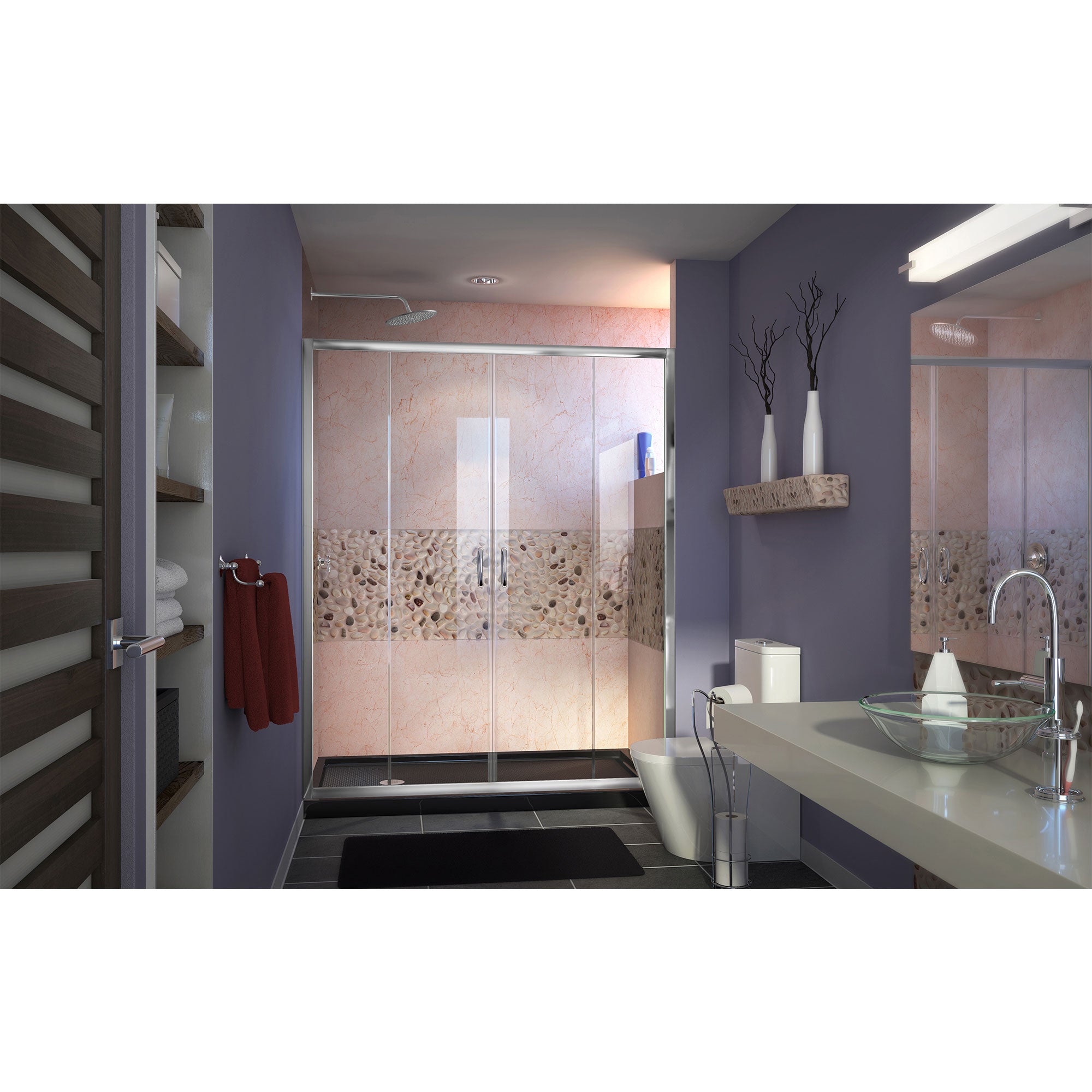 DreamLine Visions 60" W Shower Door and Base