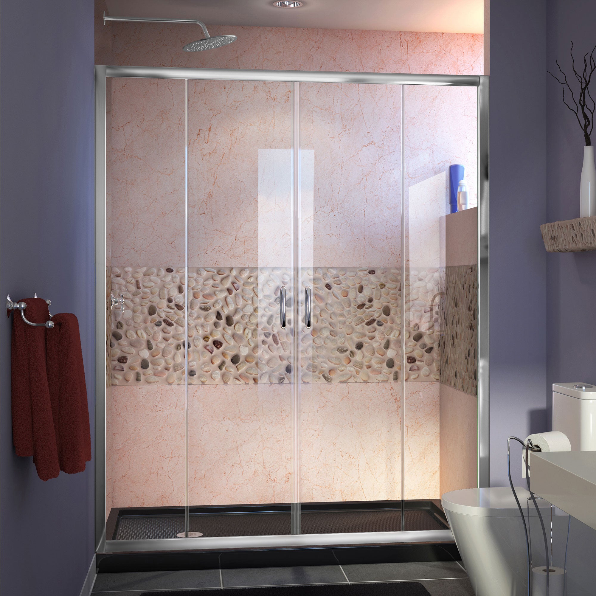 DreamLine Visions 60" W Shower Door and Base