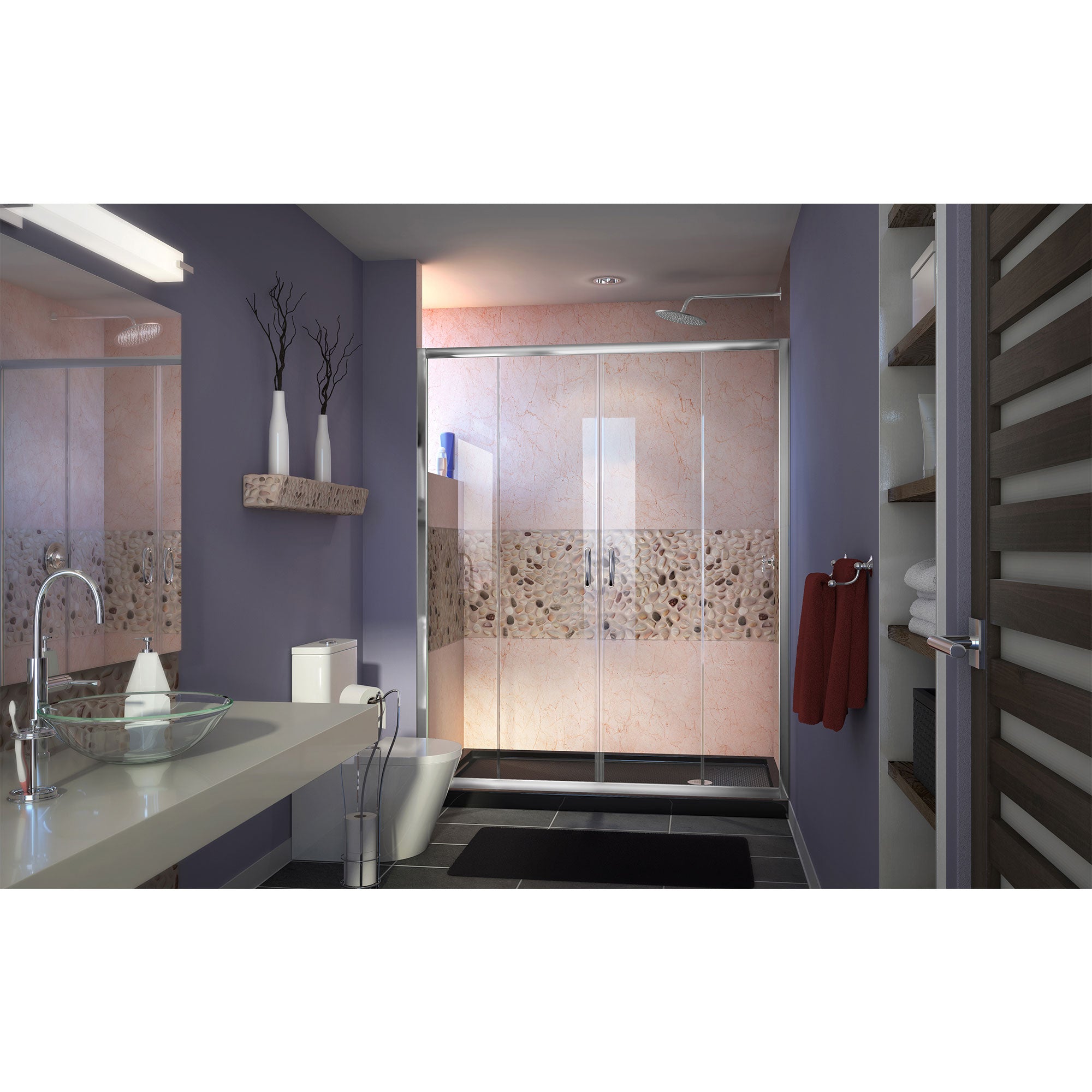 DreamLine Visions 60" W Shower Door and Base