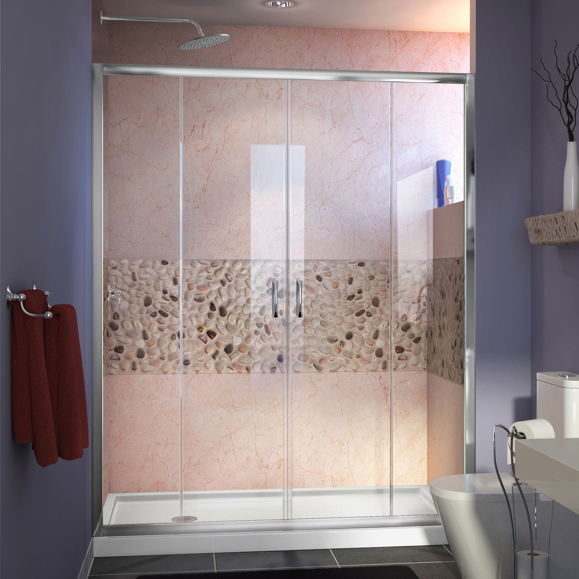 DreamLine Visions 60" W Shower Door and Base
