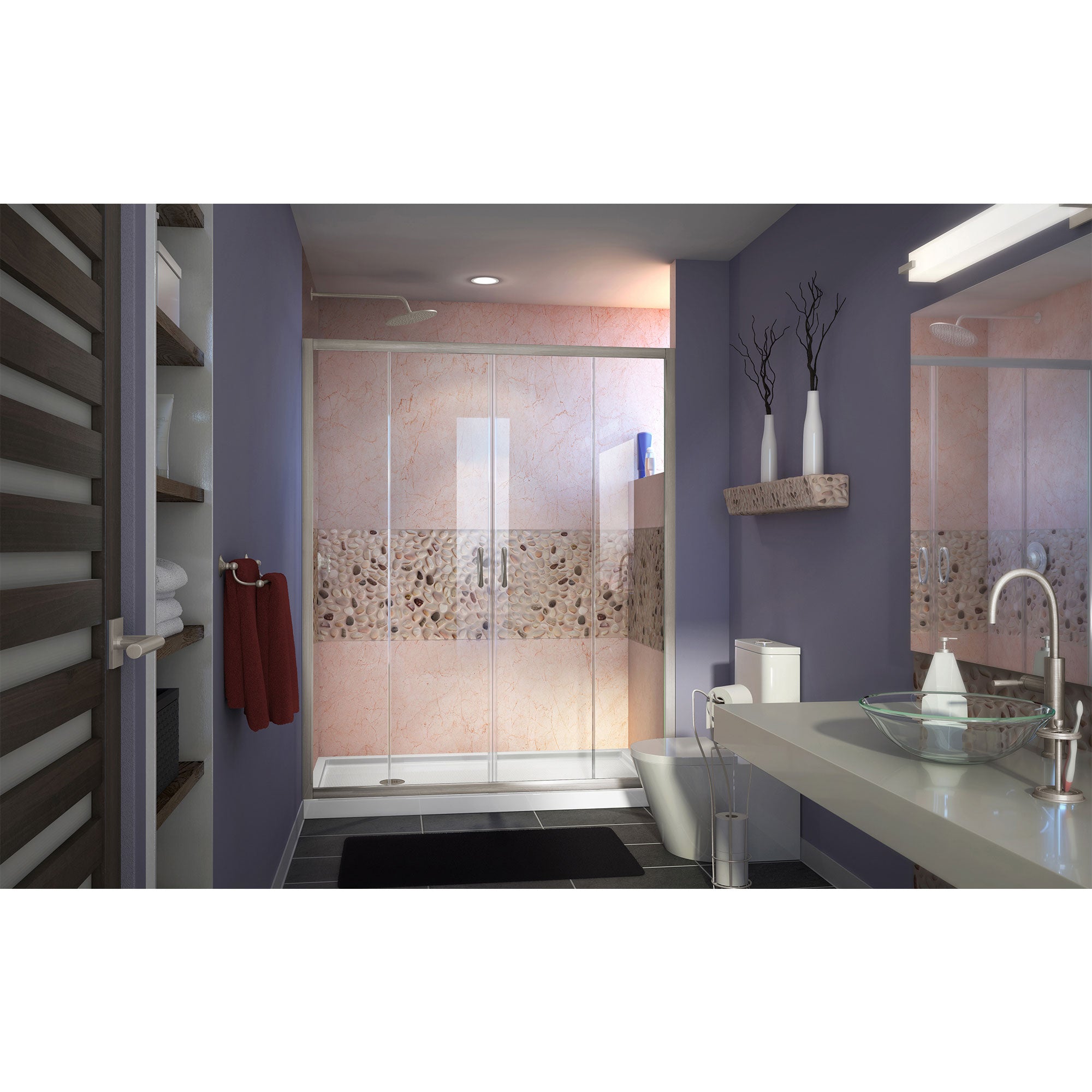 DreamLine Visions 60" W Shower Door and Base