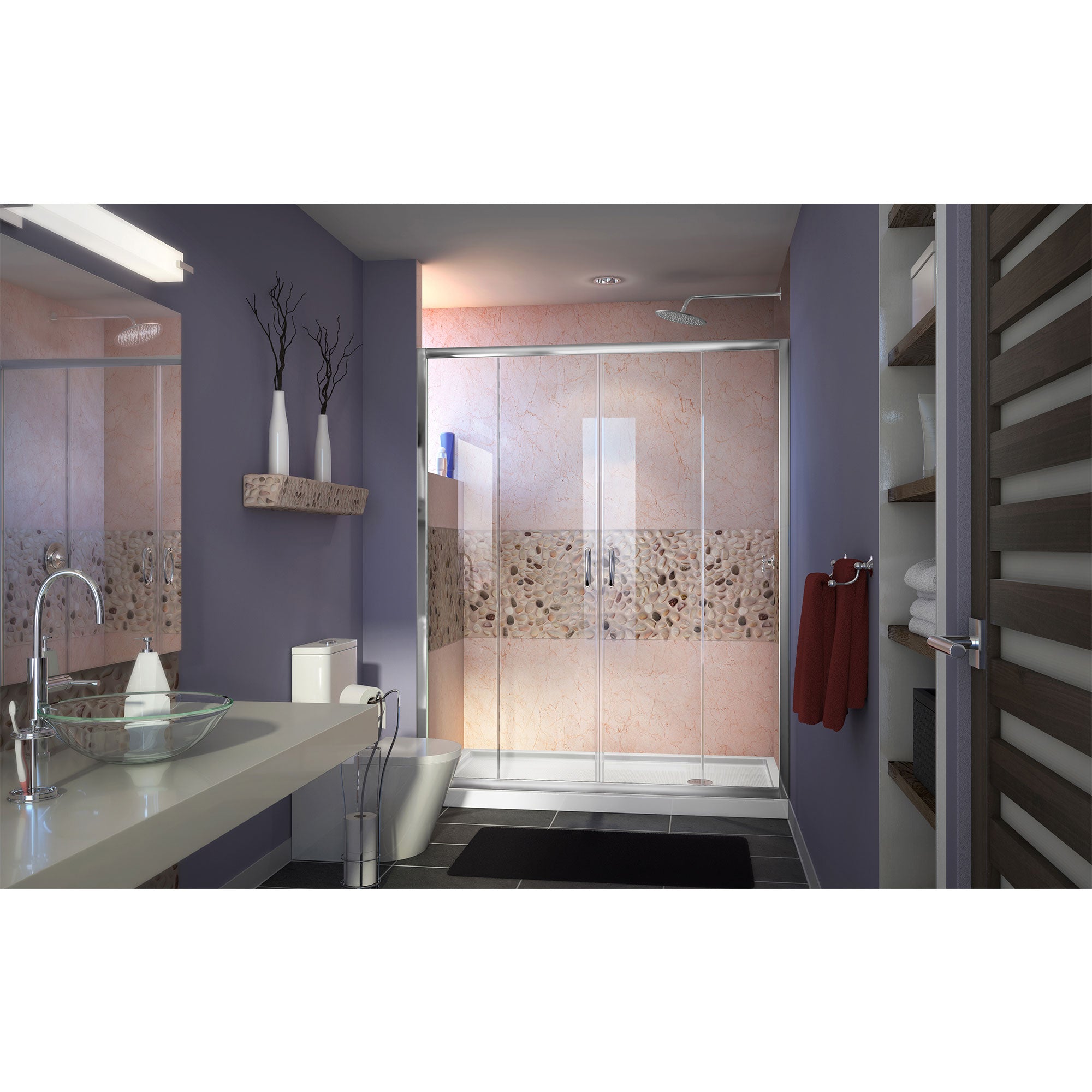 DreamLine Visions 60" W Shower Door and Base