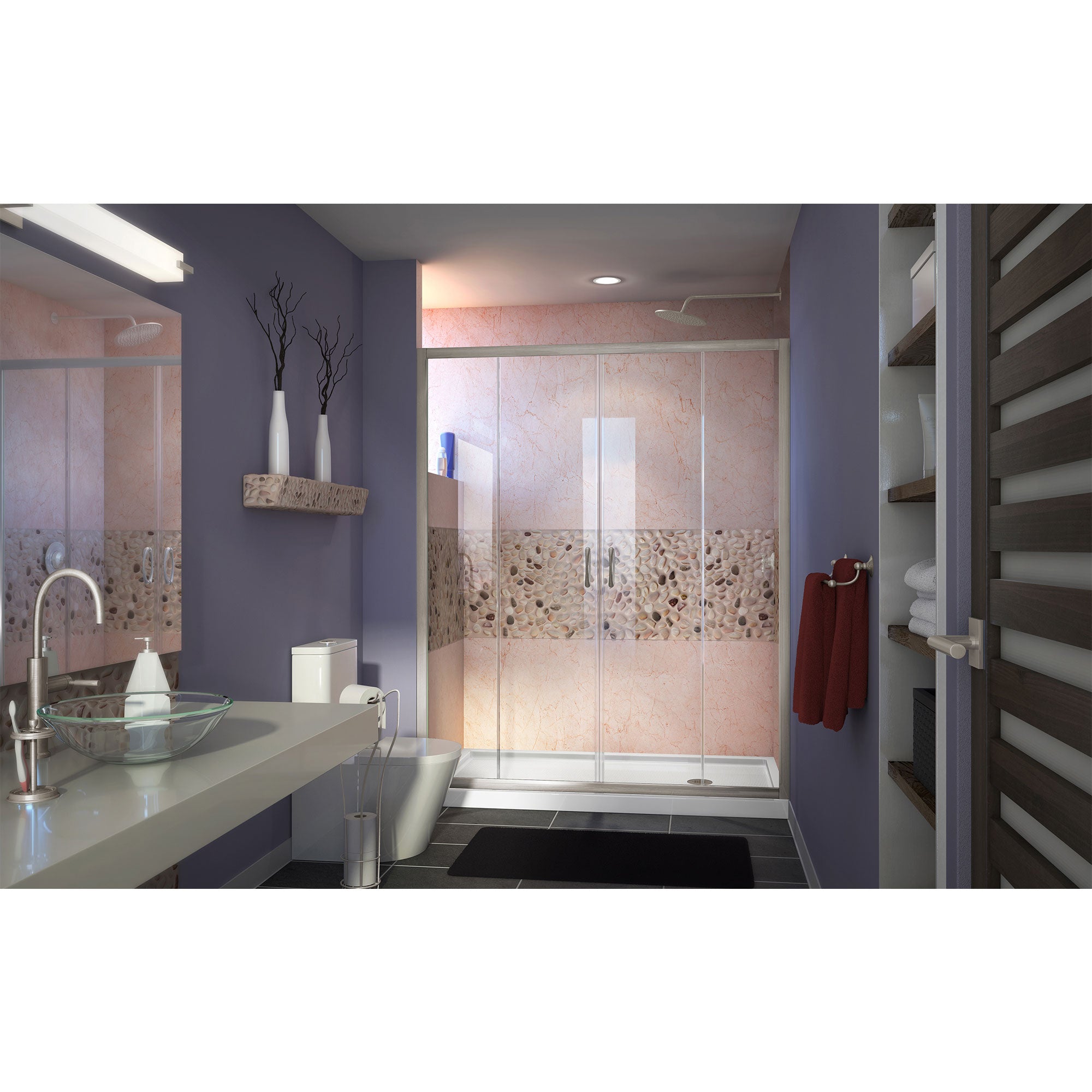 DreamLine Visions 60" W Shower Door and Base