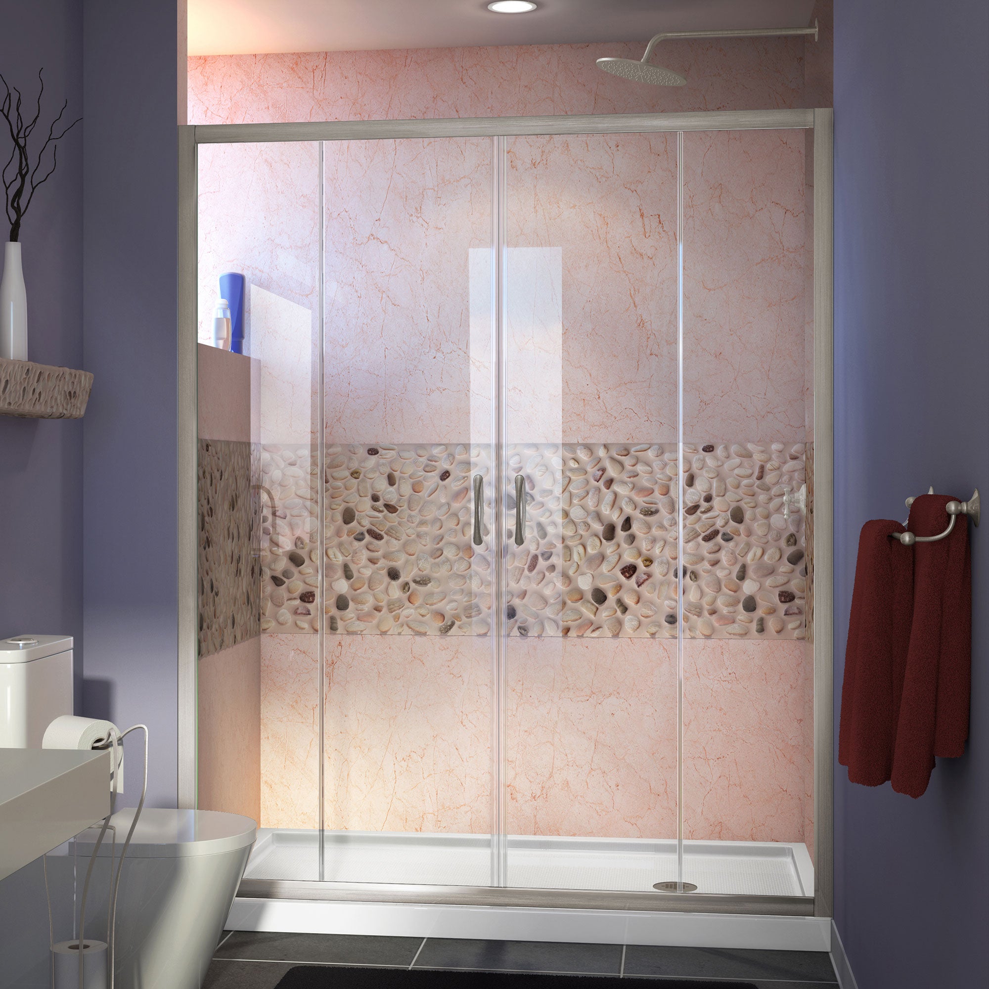 DreamLine Visions 60" W Shower Door and Base