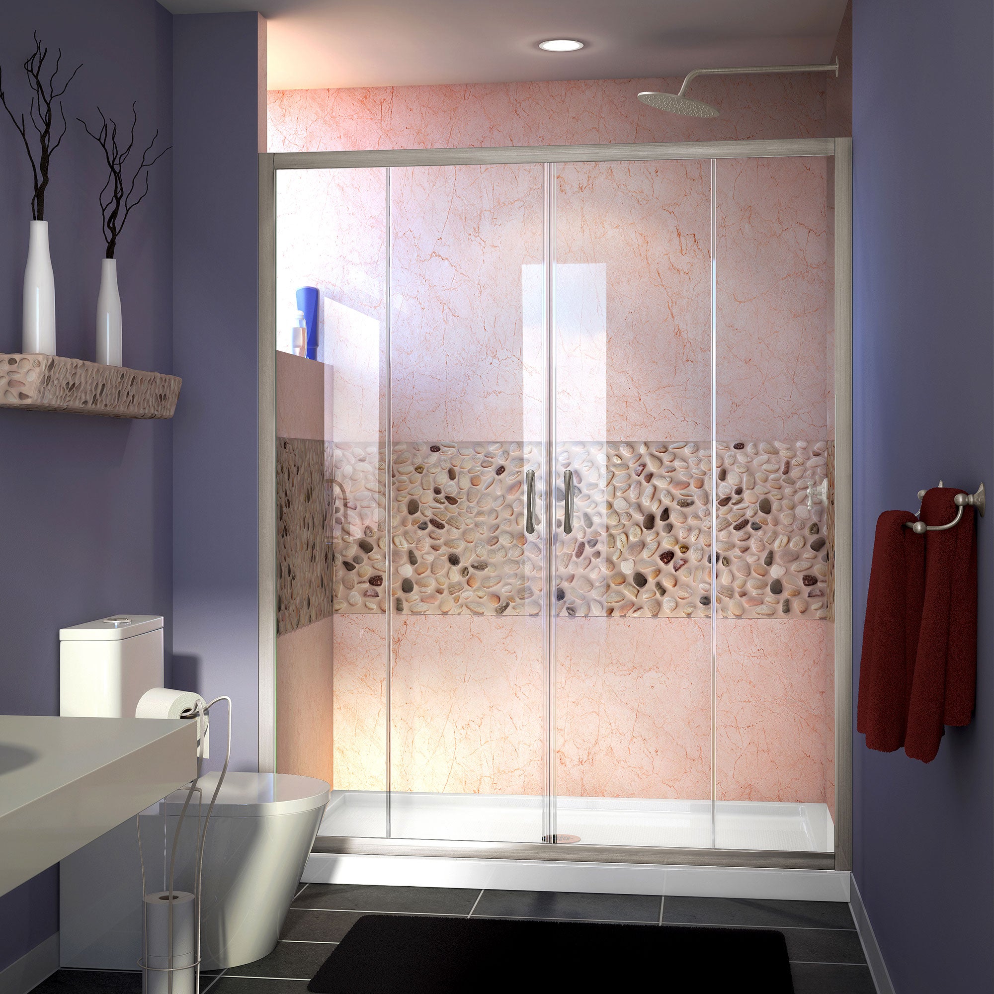 DreamLine Visions 60" W Shower Door and Base