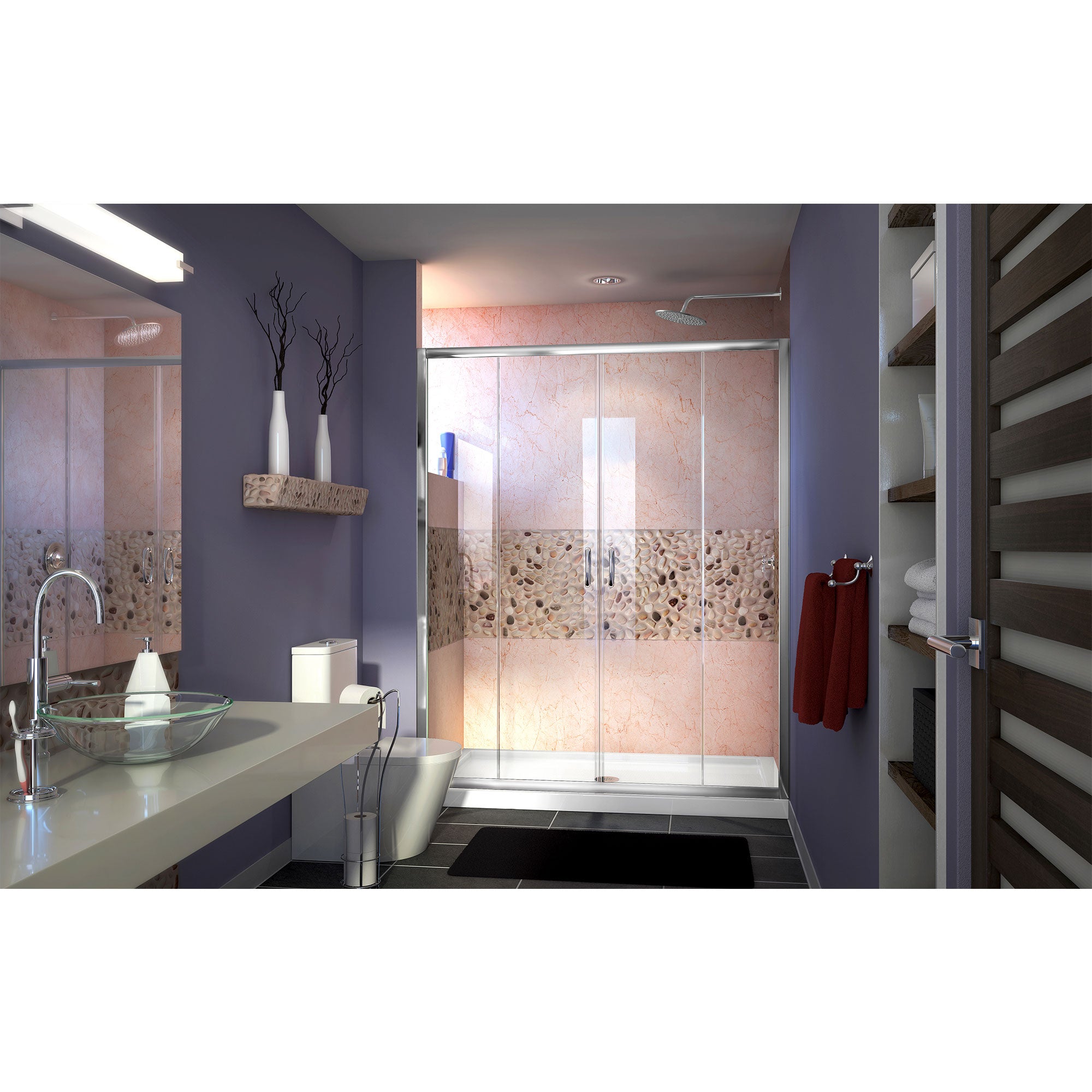 DreamLine Visions 60" W Shower Door and Base