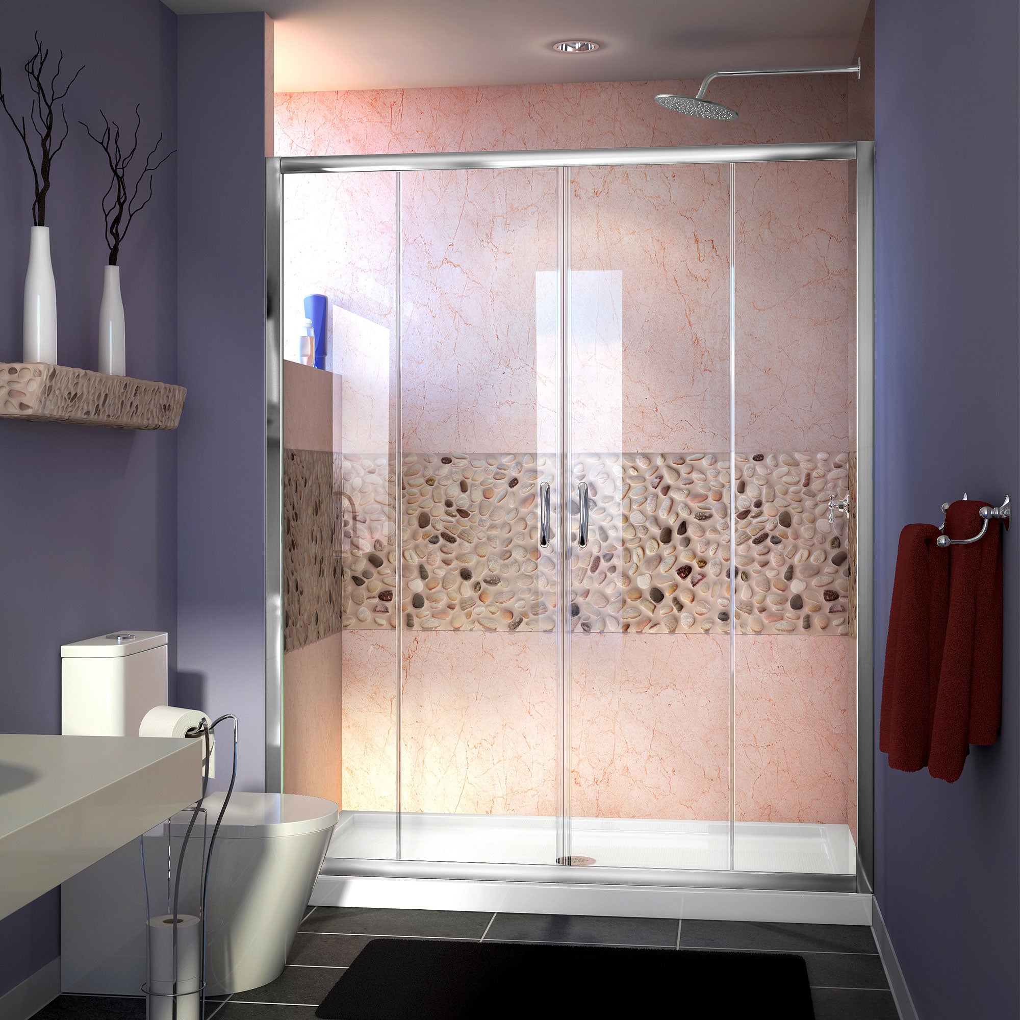 DreamLine Visions 60" W Shower Door and Base