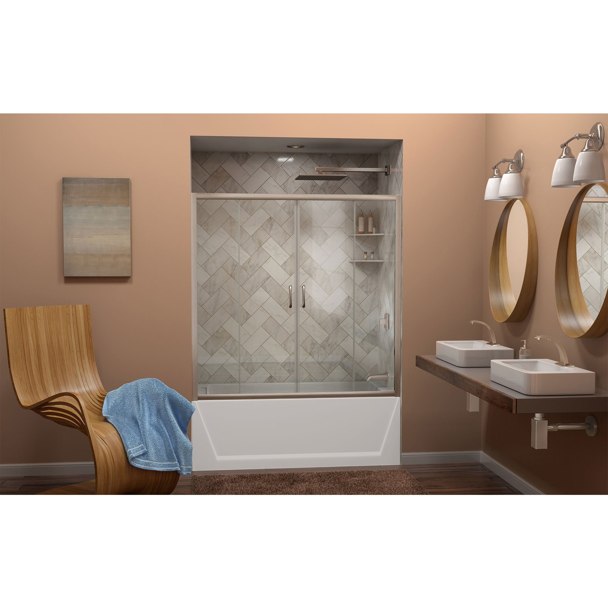 DreamLine Visions 56-60" W Sliding Tub Door