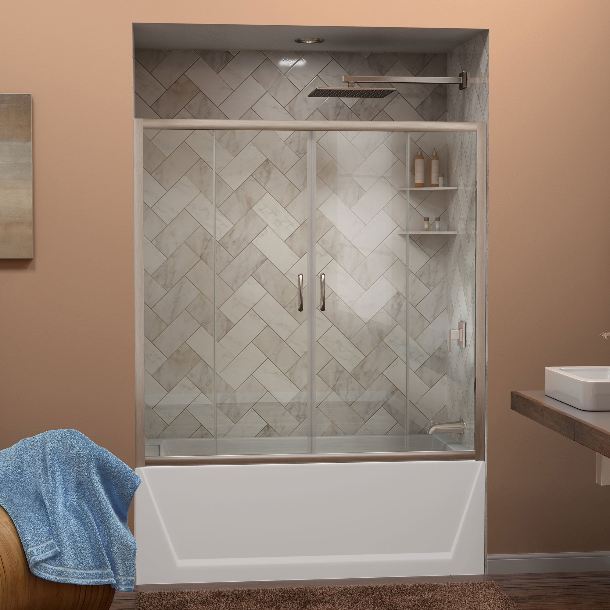 DreamLine Visions 56-60" W Sliding Tub Door