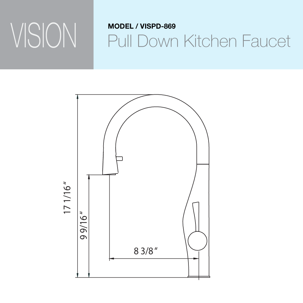 Vision Hidden Pull Down Kitchen Faucet