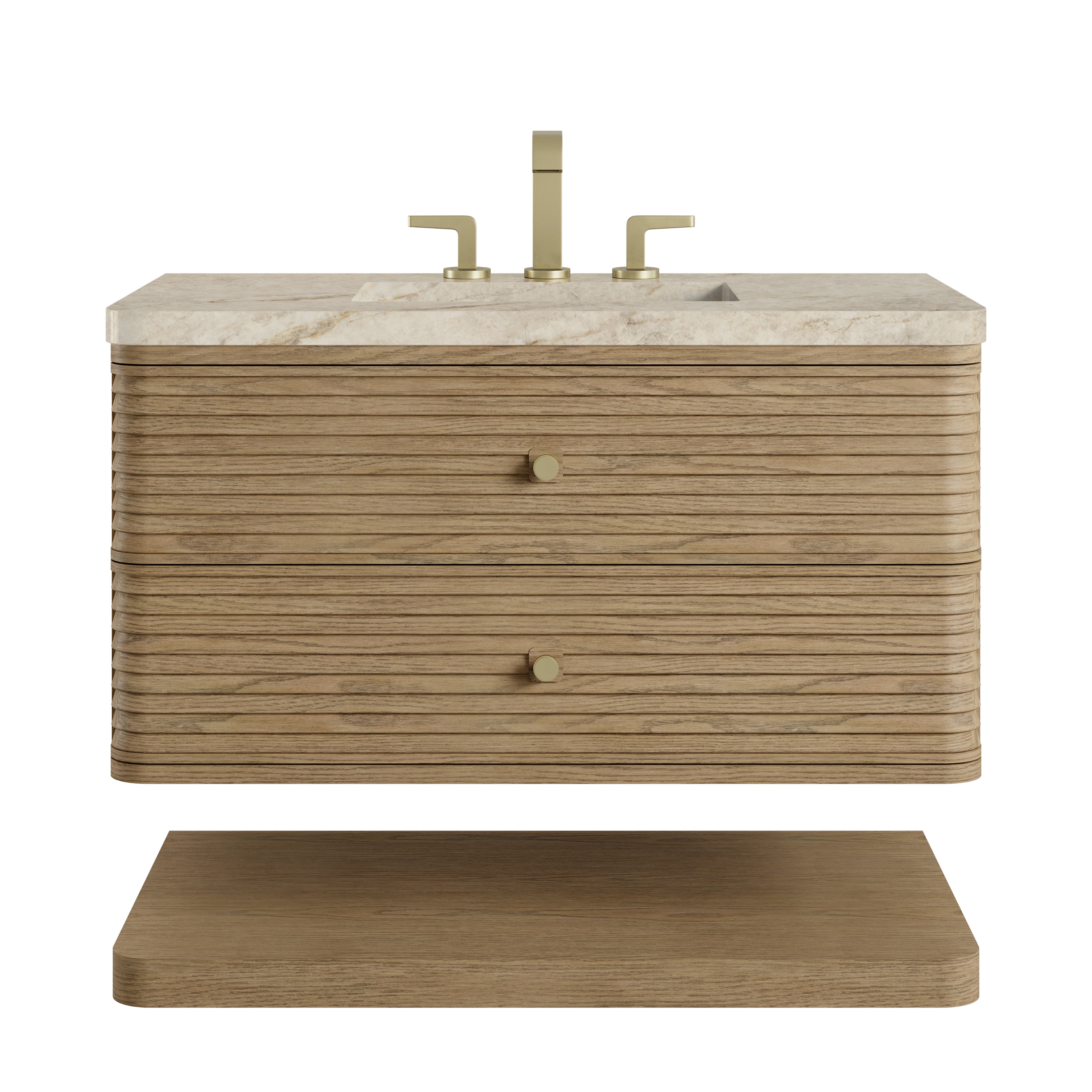 James Martin Allamari 36" Single Vanity in Dune Mist with 3cm Countertop