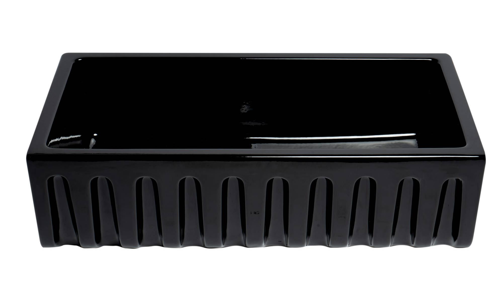 ALFI brand AB3618HS Reversible Smooth / Fluted Single Bowl Fireclay Farm Sink