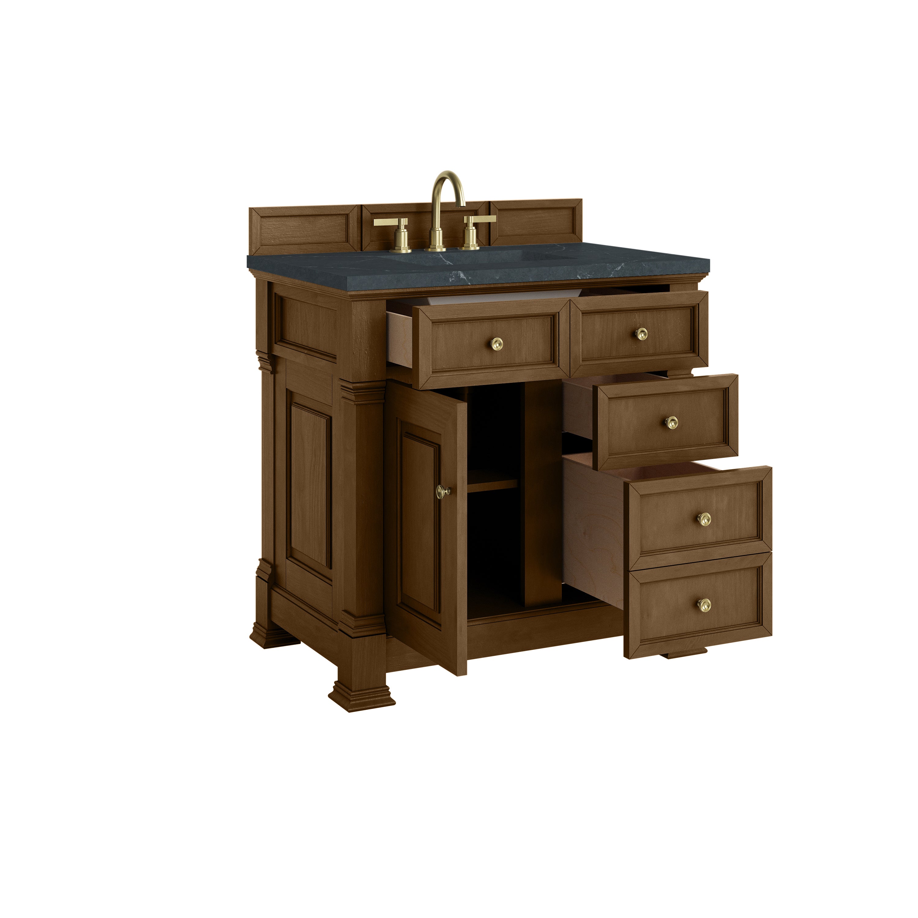 James Martin Brookfield 36" Single Vanity in Honey Oak with 3cm Countertop