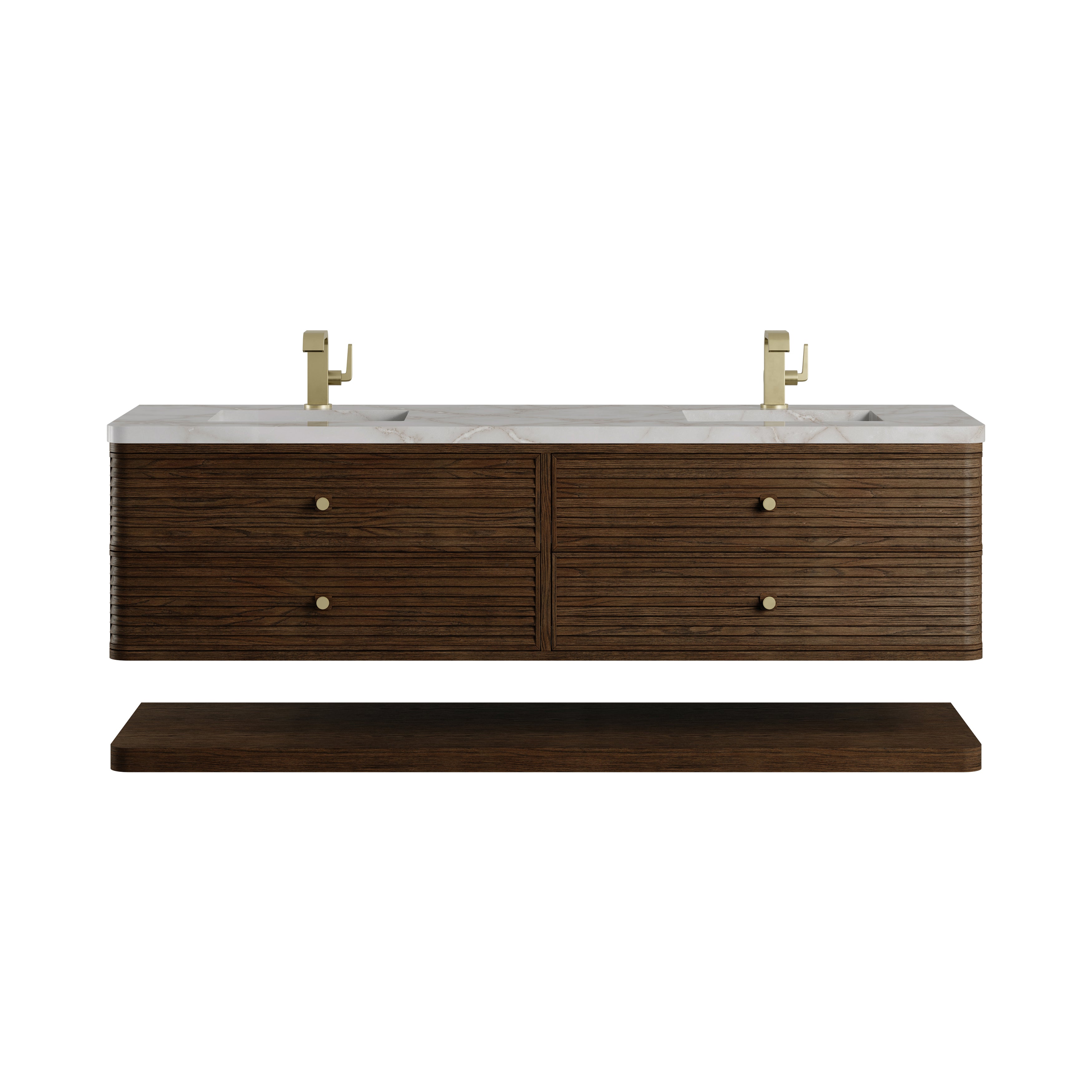 James Martin Allamari 72" Double Vanity in Sable with 3cm Countertop