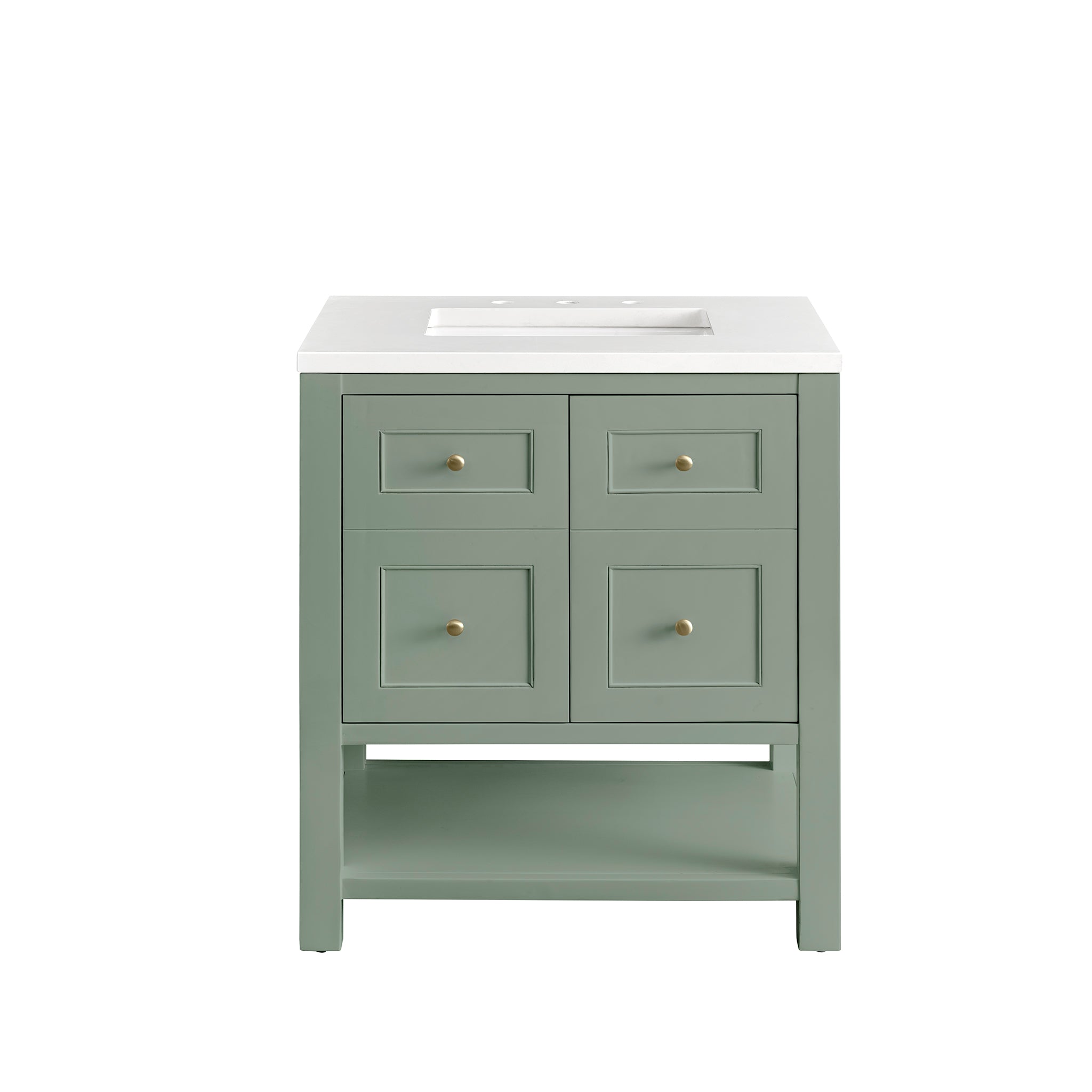 James Martin Breckenridge 30" Single Vanity in Smokey Celadon with 3cm Countertop