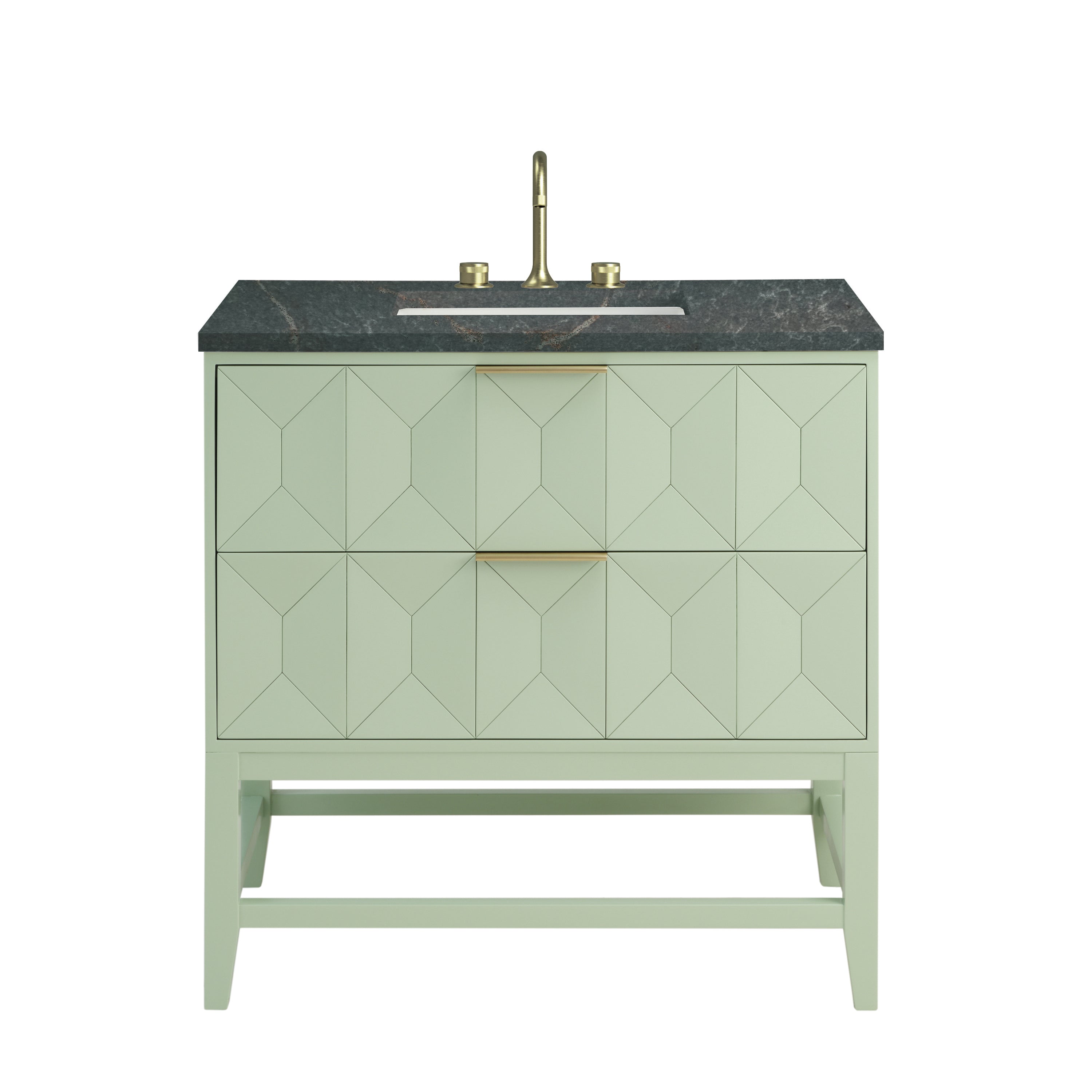 James Martin Emmeline 36" Single Vanity in Pistachio with 3cm Countertop