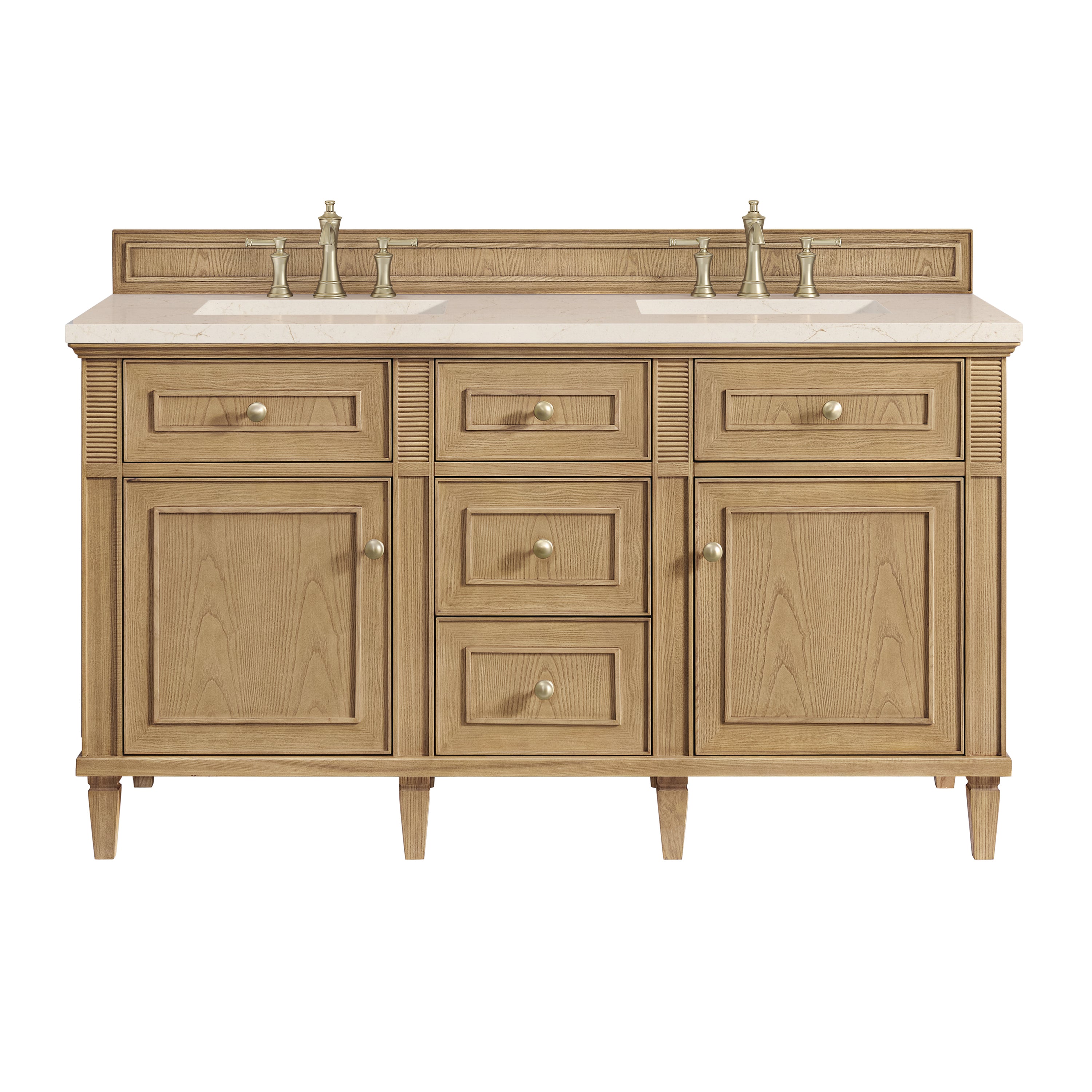 James Martin Lorelai 60" Double Vanity in Light Natural Oak with 3cm Countertop