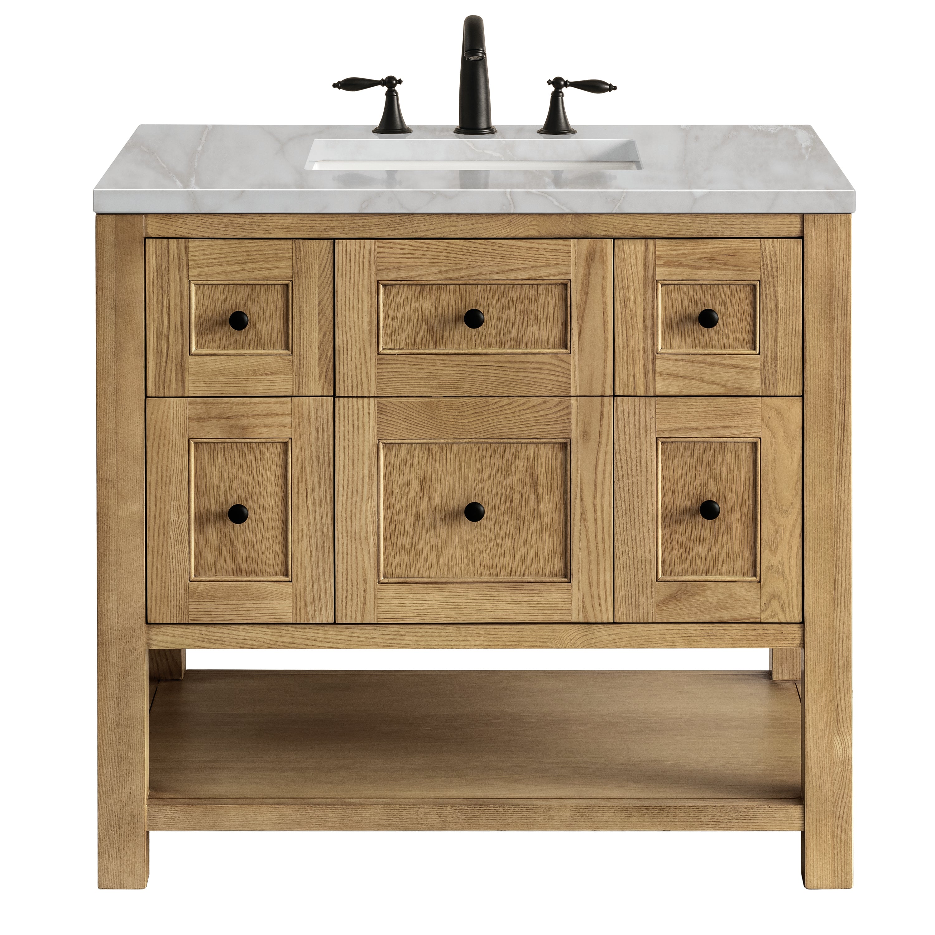 James Martin Breckenridge 36" Single Vanity in Light Natural Oak with 3cm Countertop