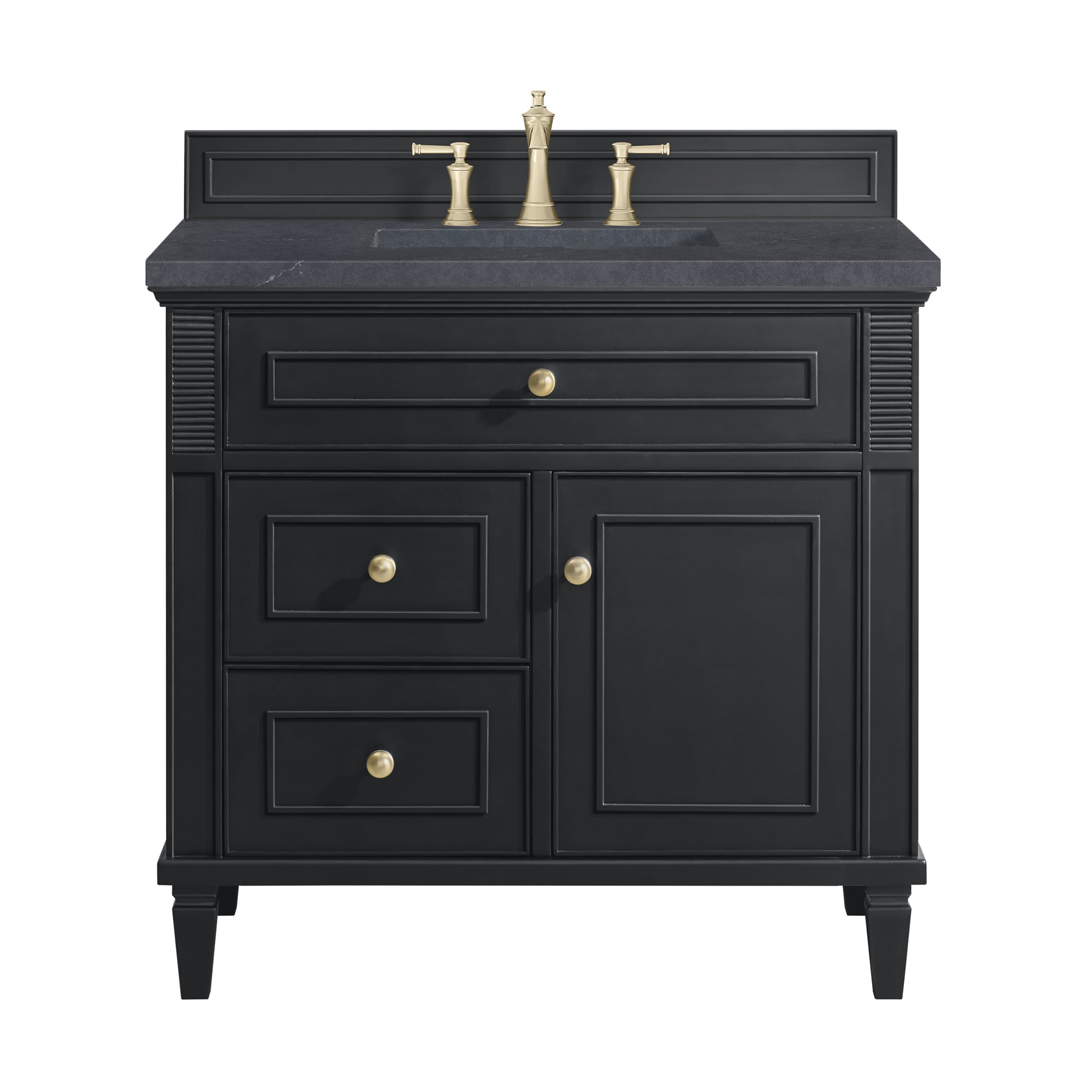 James Martin Lorelai 36" Single Vanity in Black Onyx with 3cm Countertop