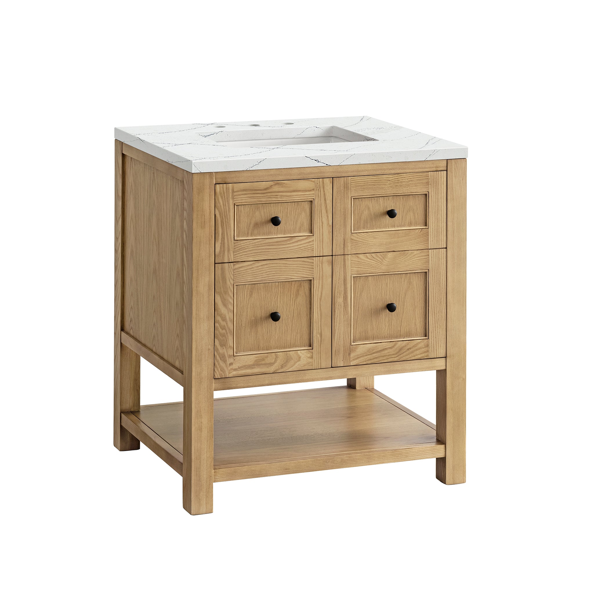 James Martin Breckenridge 30" Single Vanity in Light Natural Oak with 3cm Countertop