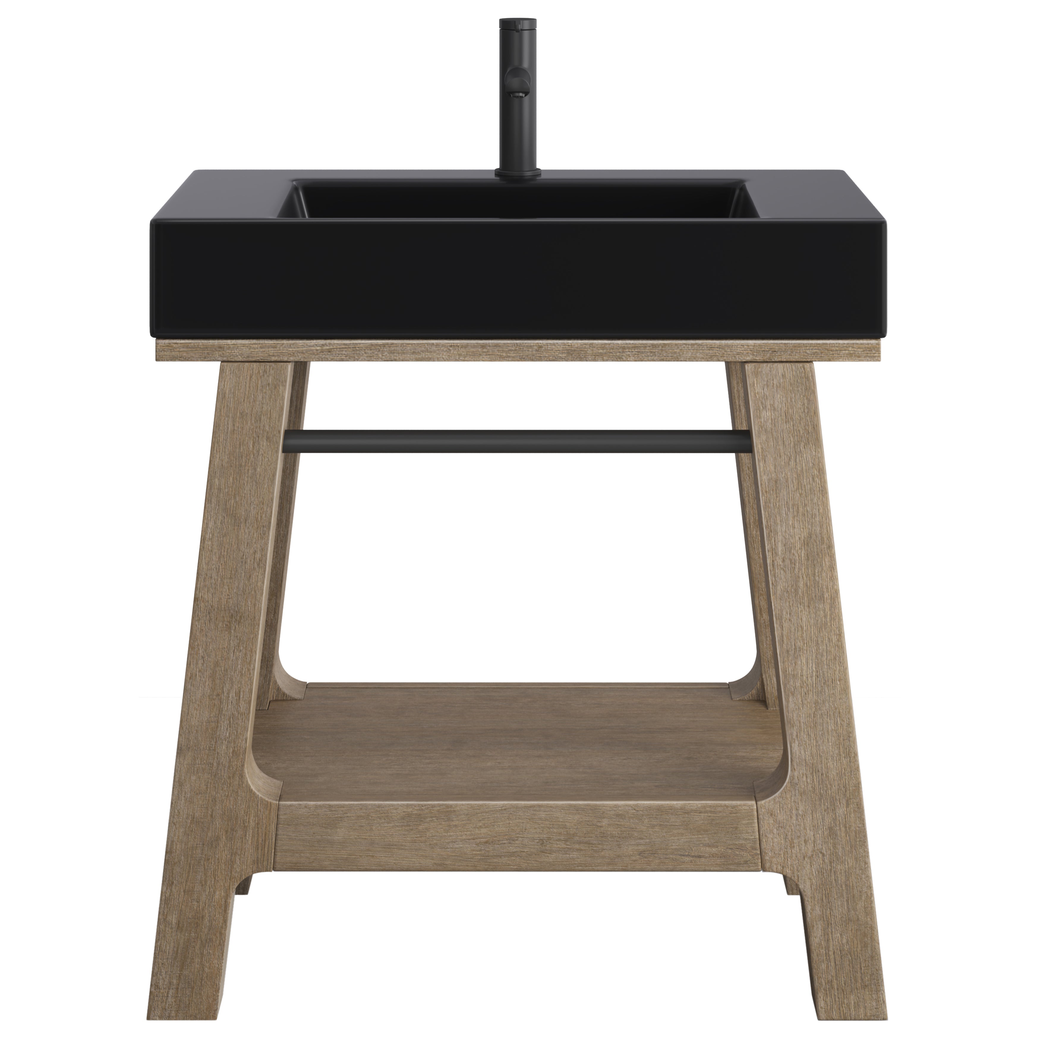 James Martin Auburn 31.5" Single Weathered Timber Sink Console