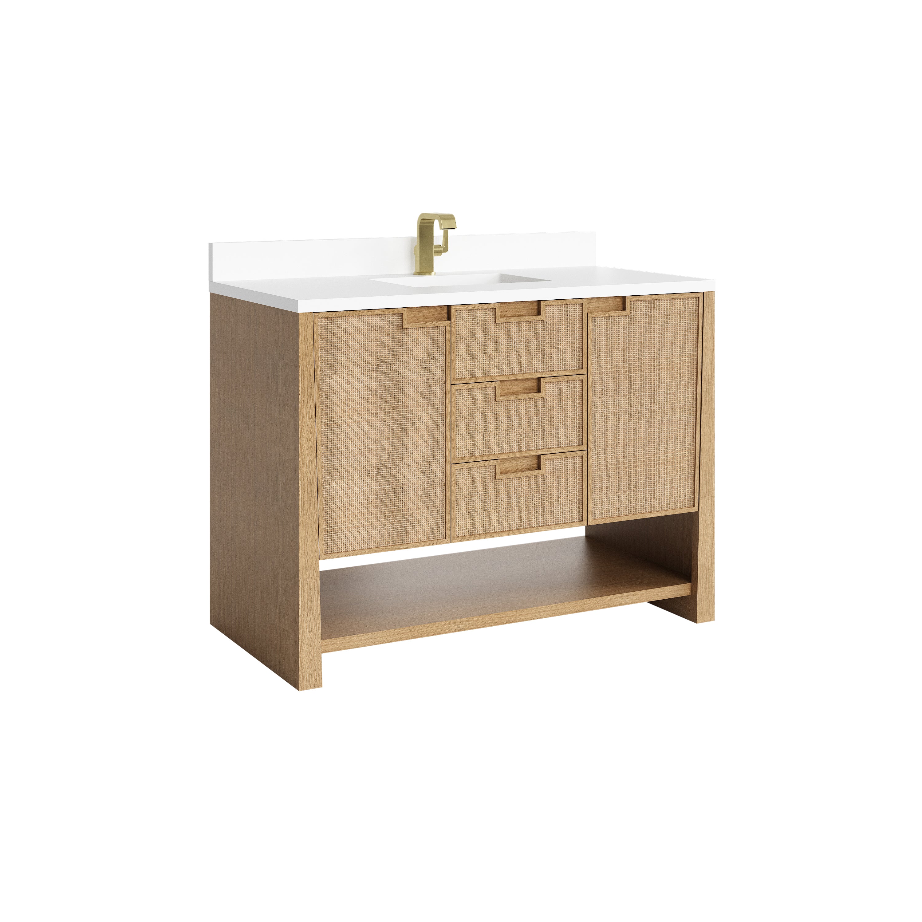 James Martin Solene 48" Single Vanity in Seaside Oak with 3cm Countertop