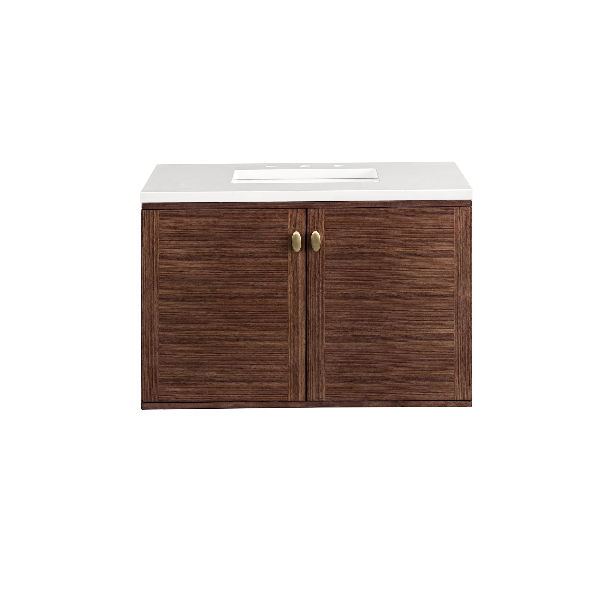 James Martin Amberly 36" Single Vanity in Mid-Century Walnut with 3cm Countertop