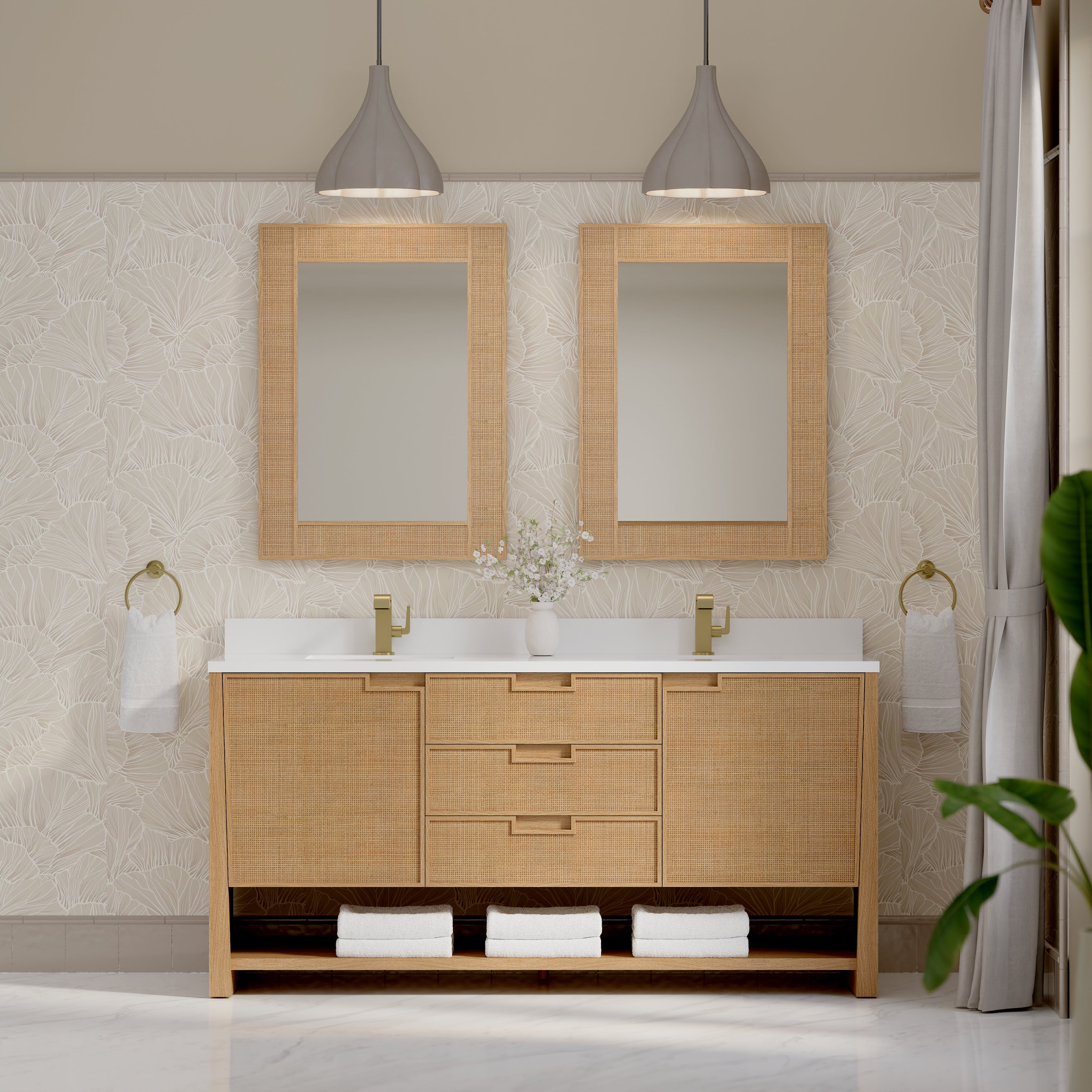 James Martin Solene 72" Double Vanity in Seaside Oak with 3cm Countertop
