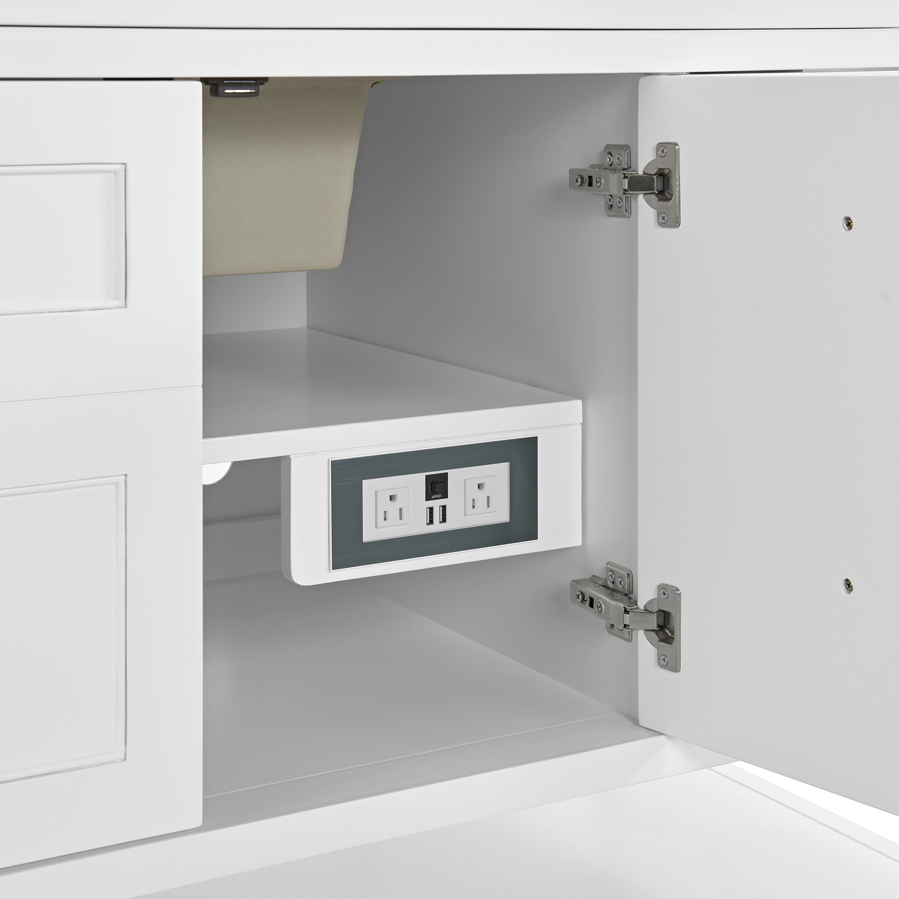 James Martin Breckenridge 60" Single Vanity in Bright White with 3cm Countertop