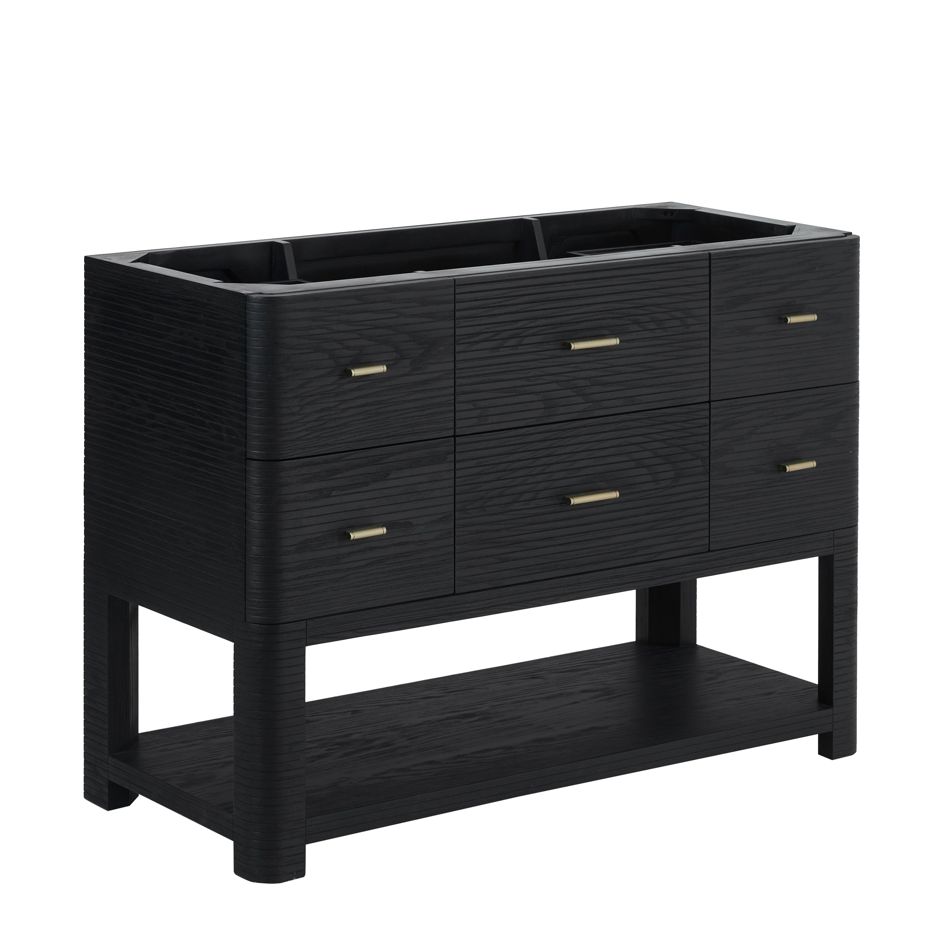James Martin Lucian 48" Single Vanity in Carbon Oak with 3cm Countertop