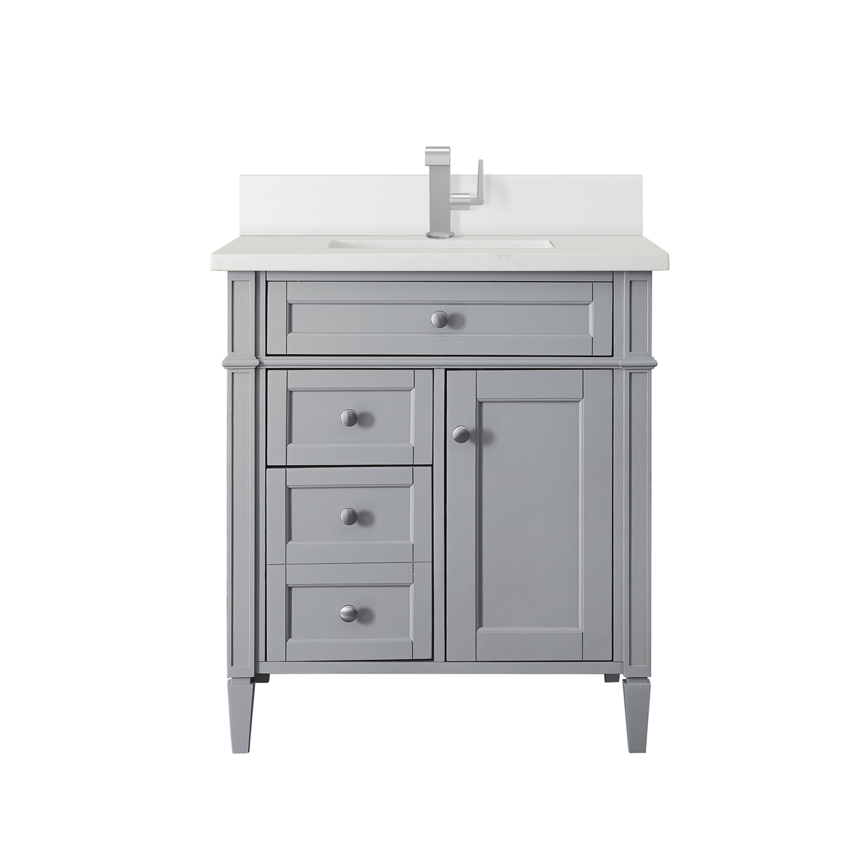 James Martin Brittany 30" Single Vanity in Urban Gray with 3cm Countertop