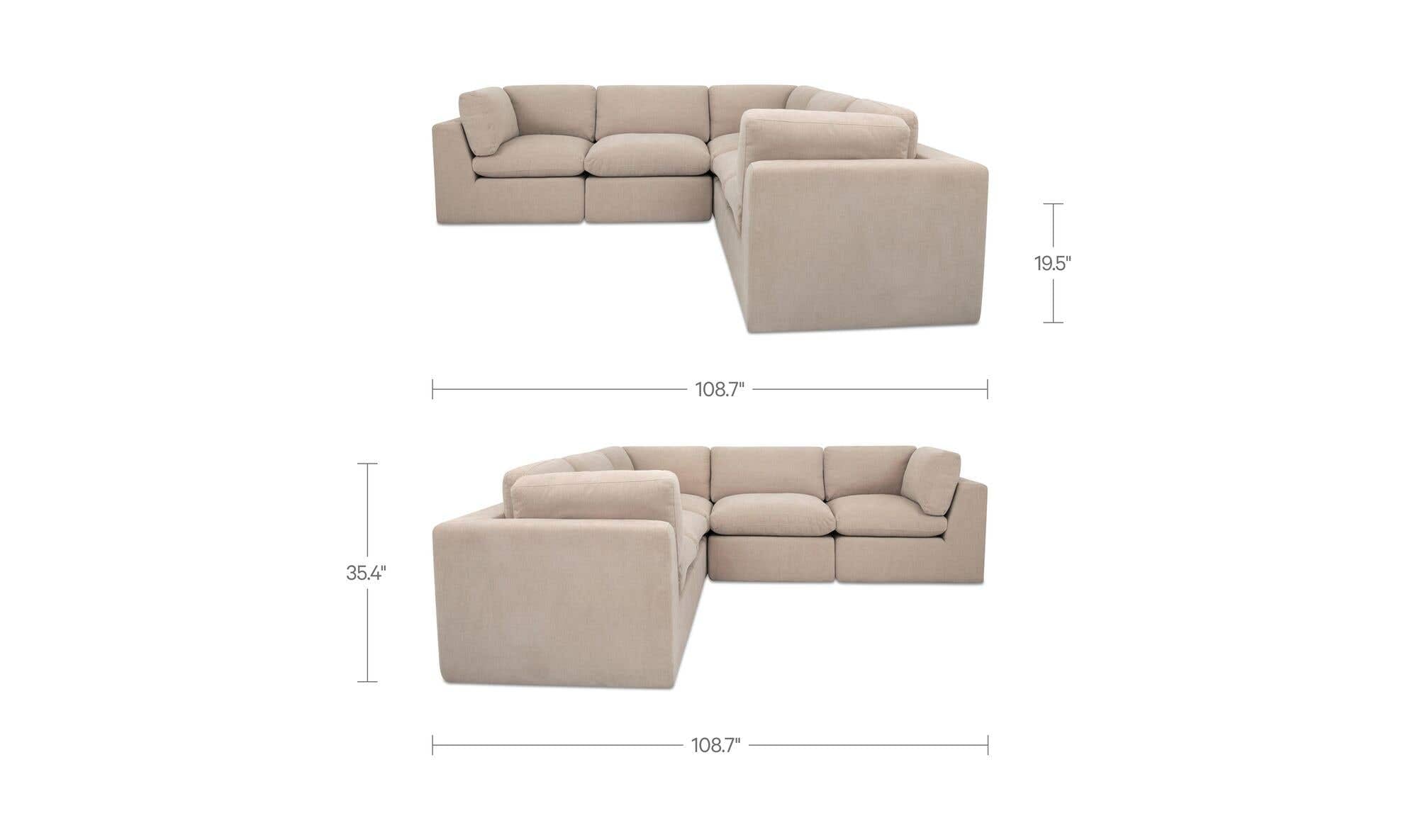 Moes Cates Classic L Modular Sectional VV-1017
