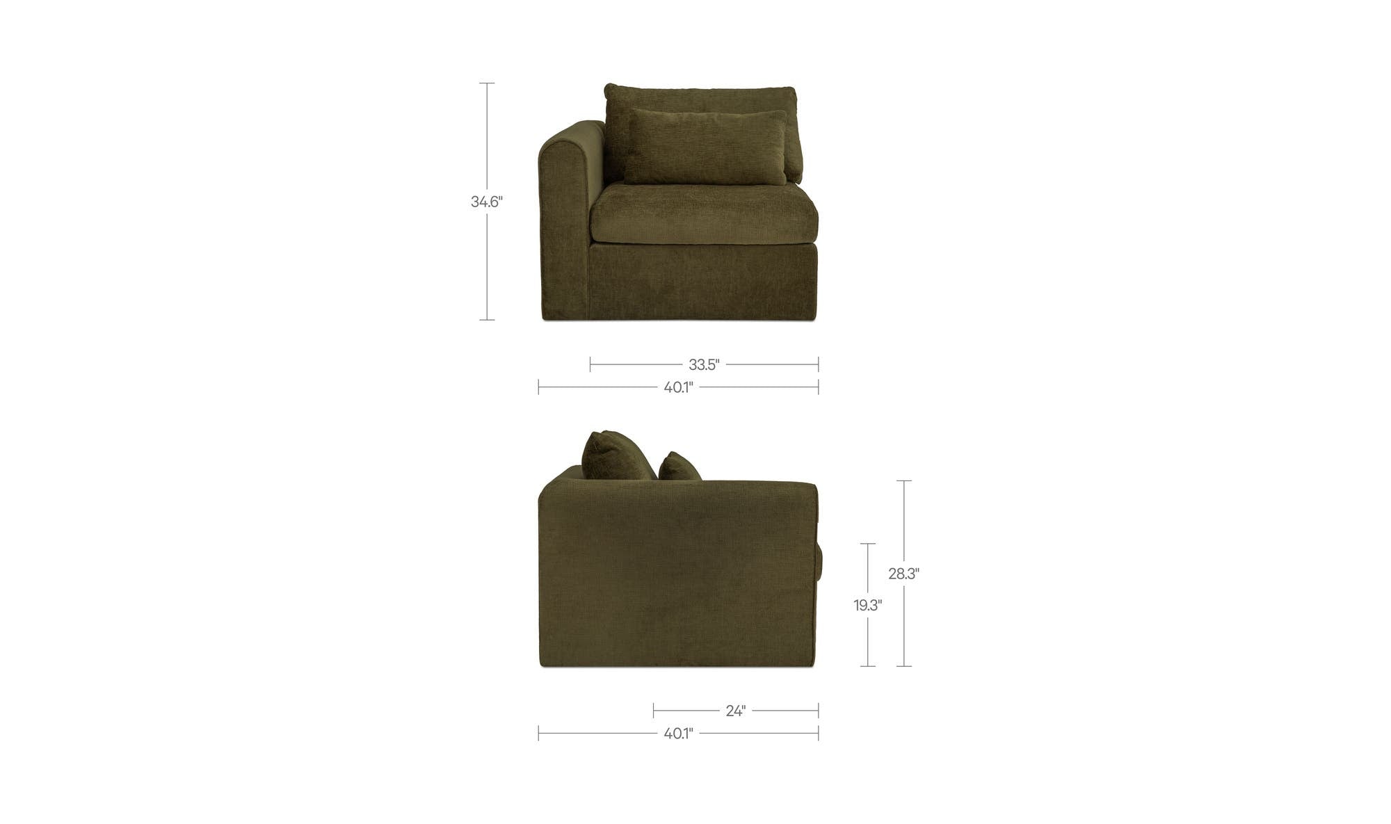 Moes Swift Left Arm Facing Chair VV-1025