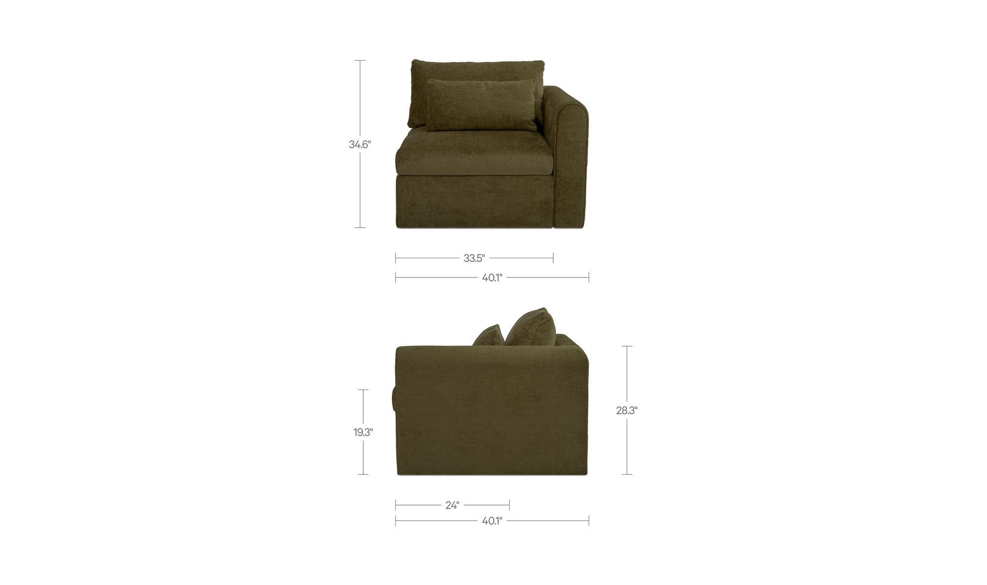 Moes Swift Right Arm Facing Chair VV-1026