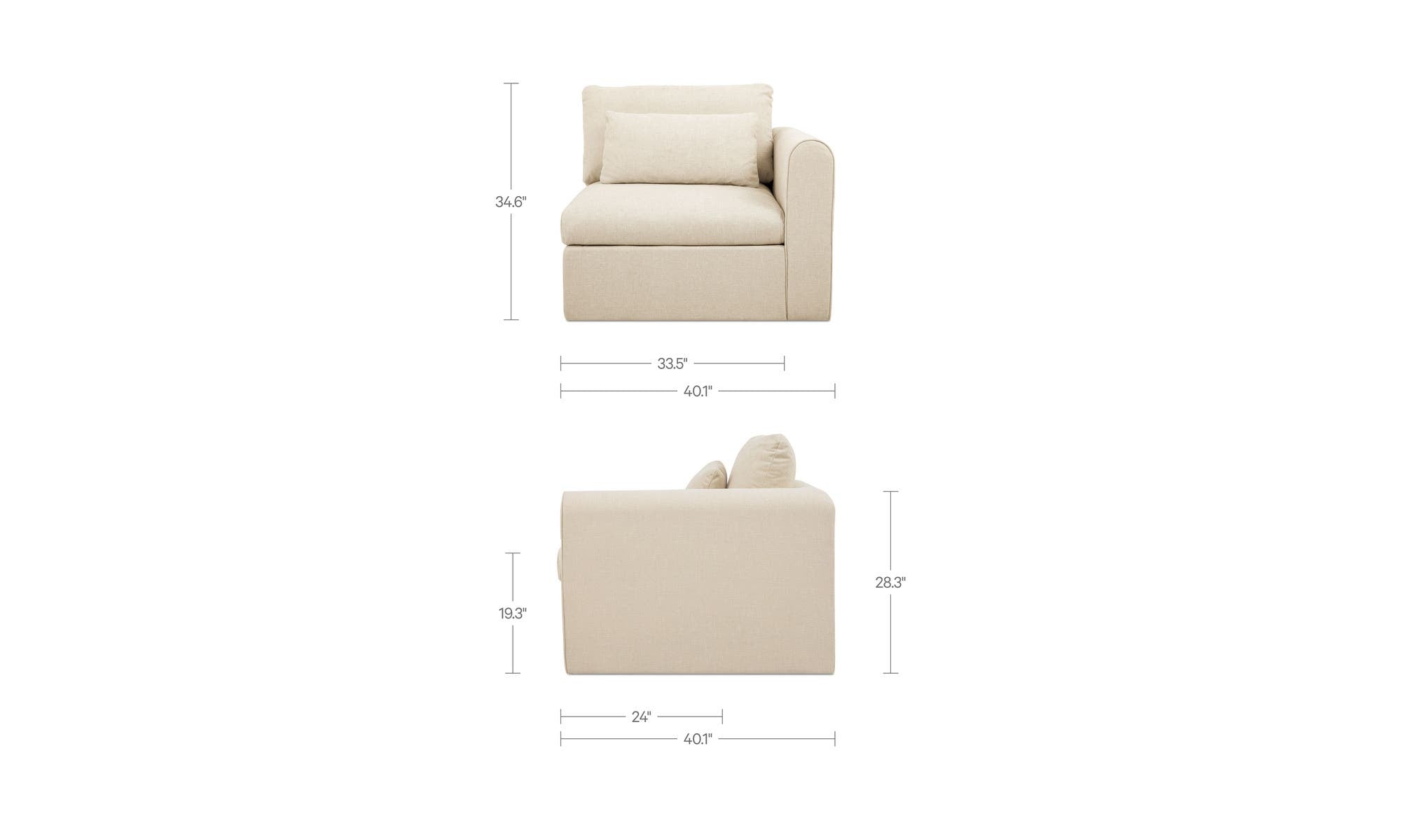 Moes Swift Right Arm Facing Chair VV-1026