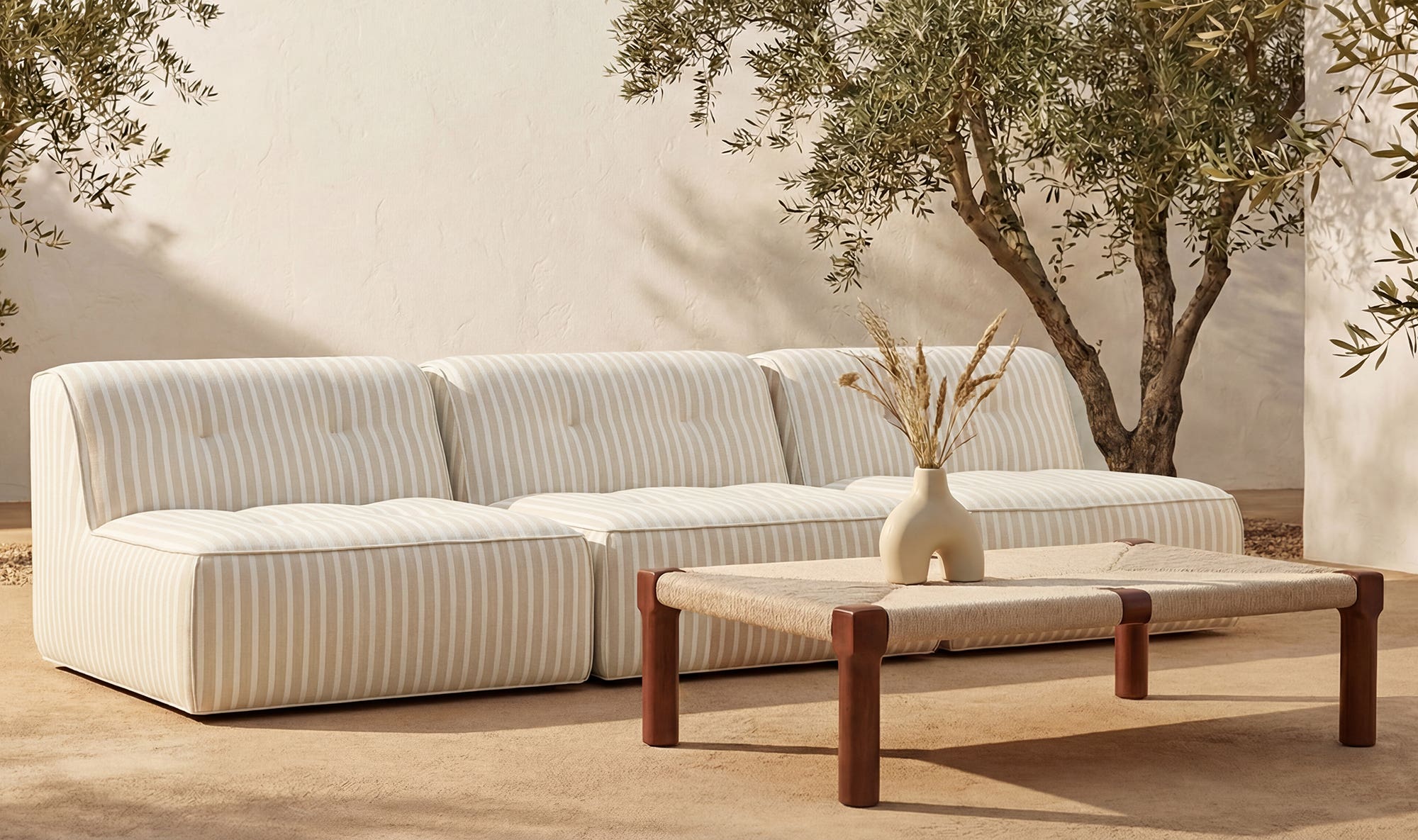 Moes Sunseeker 3 Piece Outdoor Sofa VV-1030