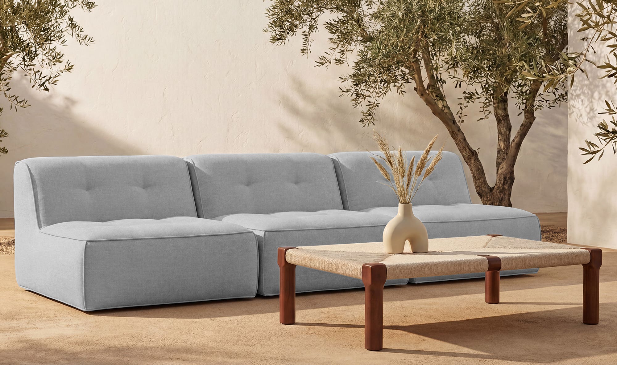 Moes Sunseeker 3 Piece Outdoor Sofa VV-1030