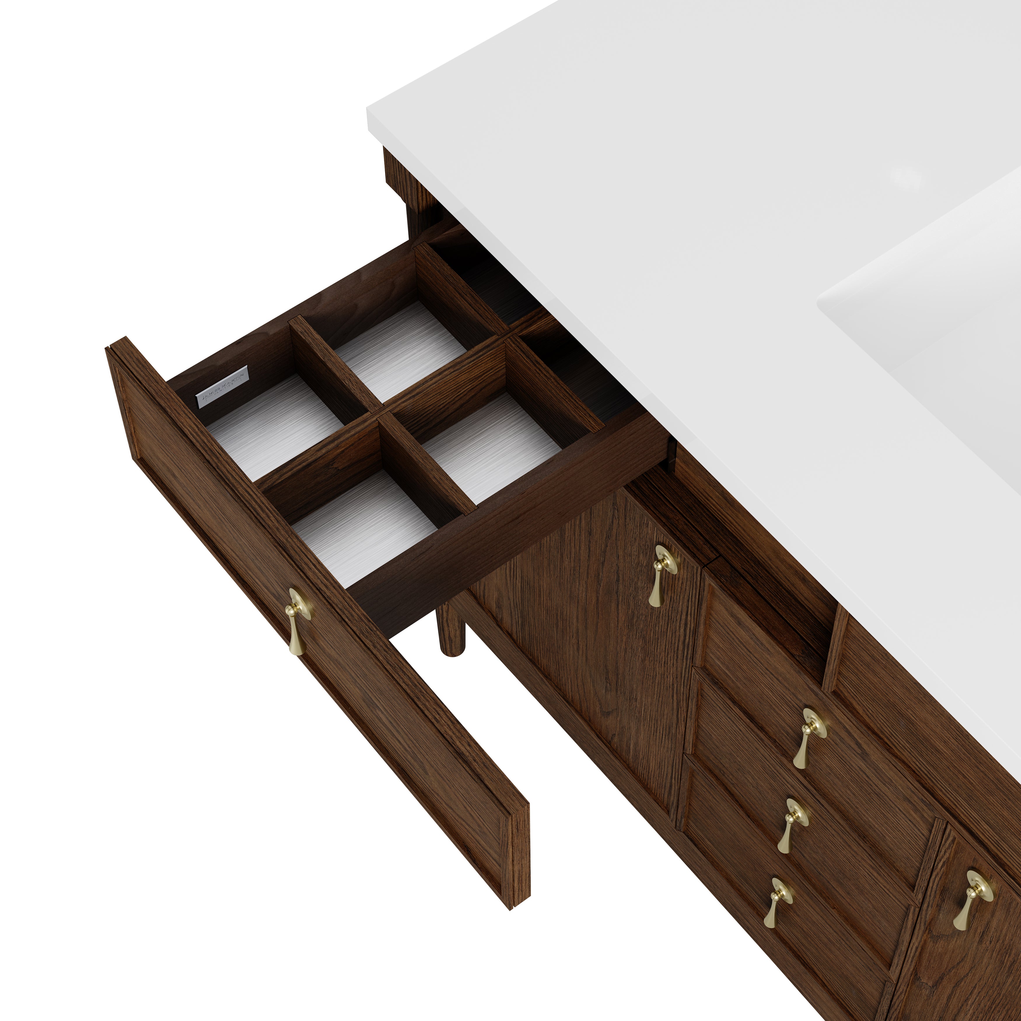 James Martin Kinnsden 48" Single Vanity in Sable Oak with 3cm Countertop
