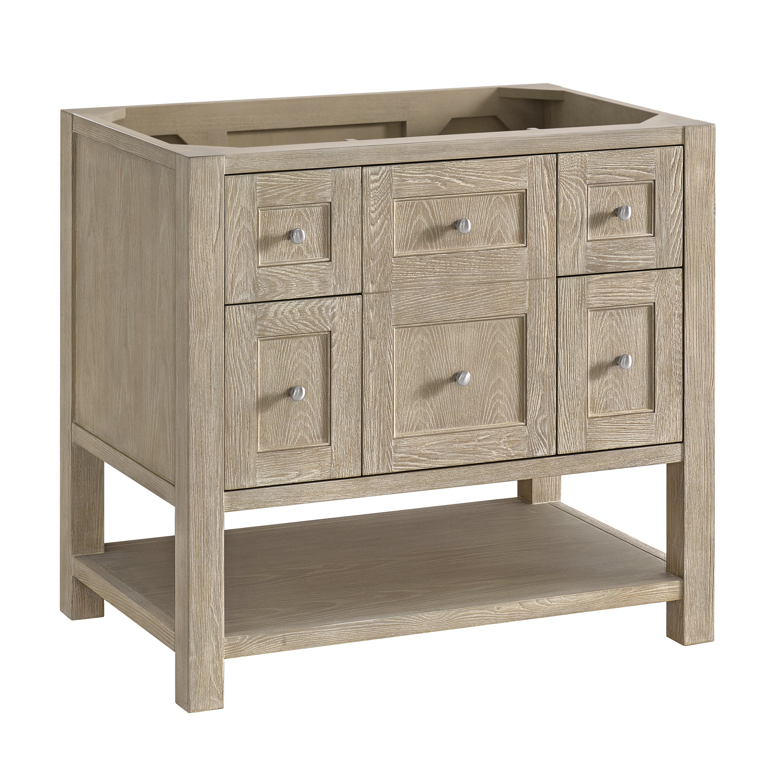 James Martin Breckenridge 36" Single in Whitewashed Oak with 3cm Countertop