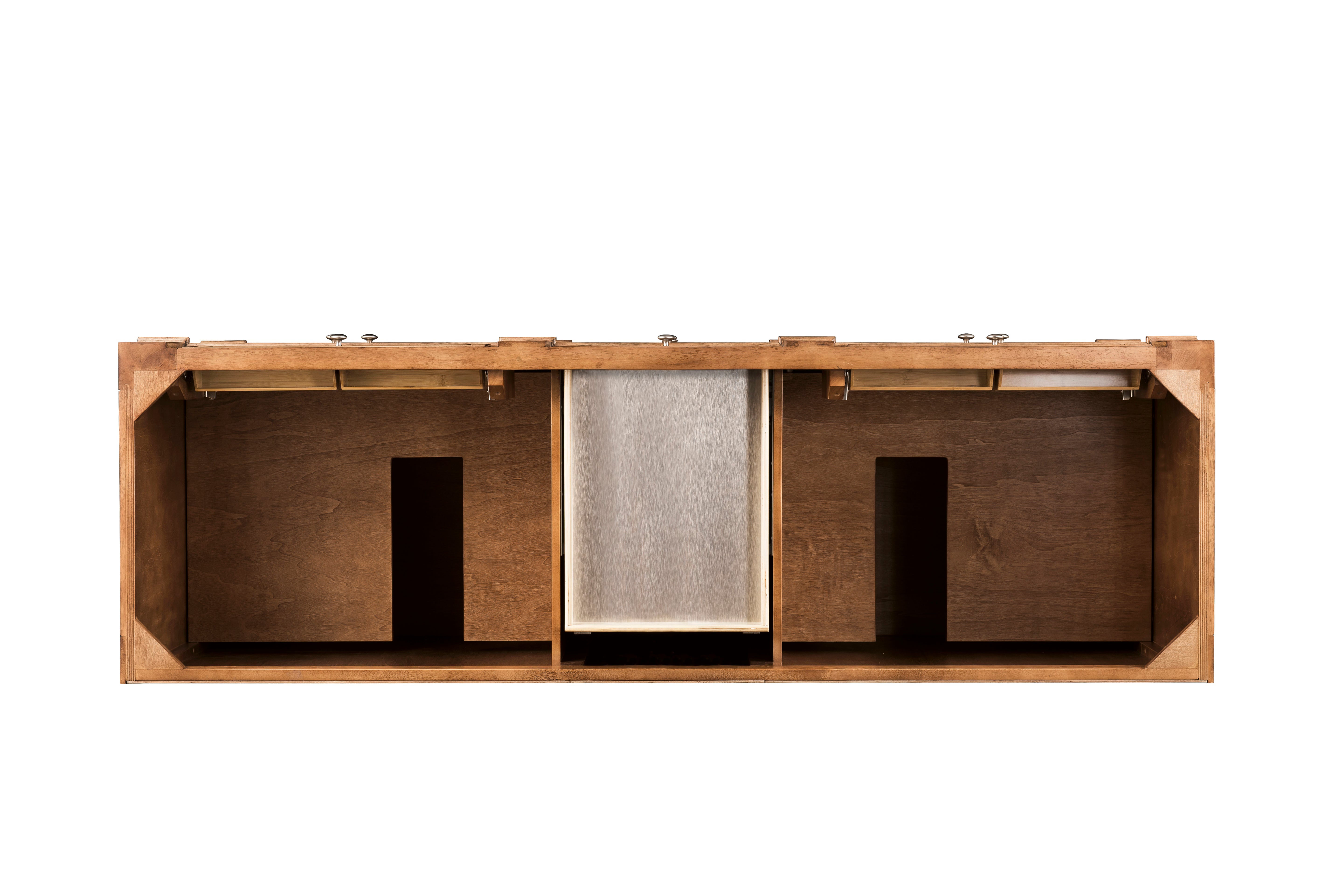 James Martin Bristol 72" Double Vanity in Saddle Brown with 3cm Countertop and FreePower Wireless Charger